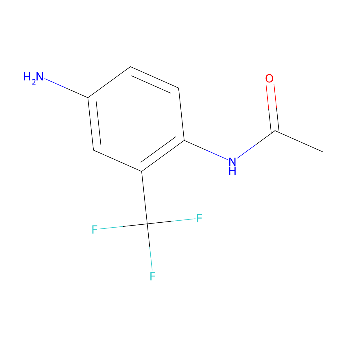 N-[4-amino-2-(trifluoromethyl)phenyl]acetamide molecular structure, CAS 134514-34-4