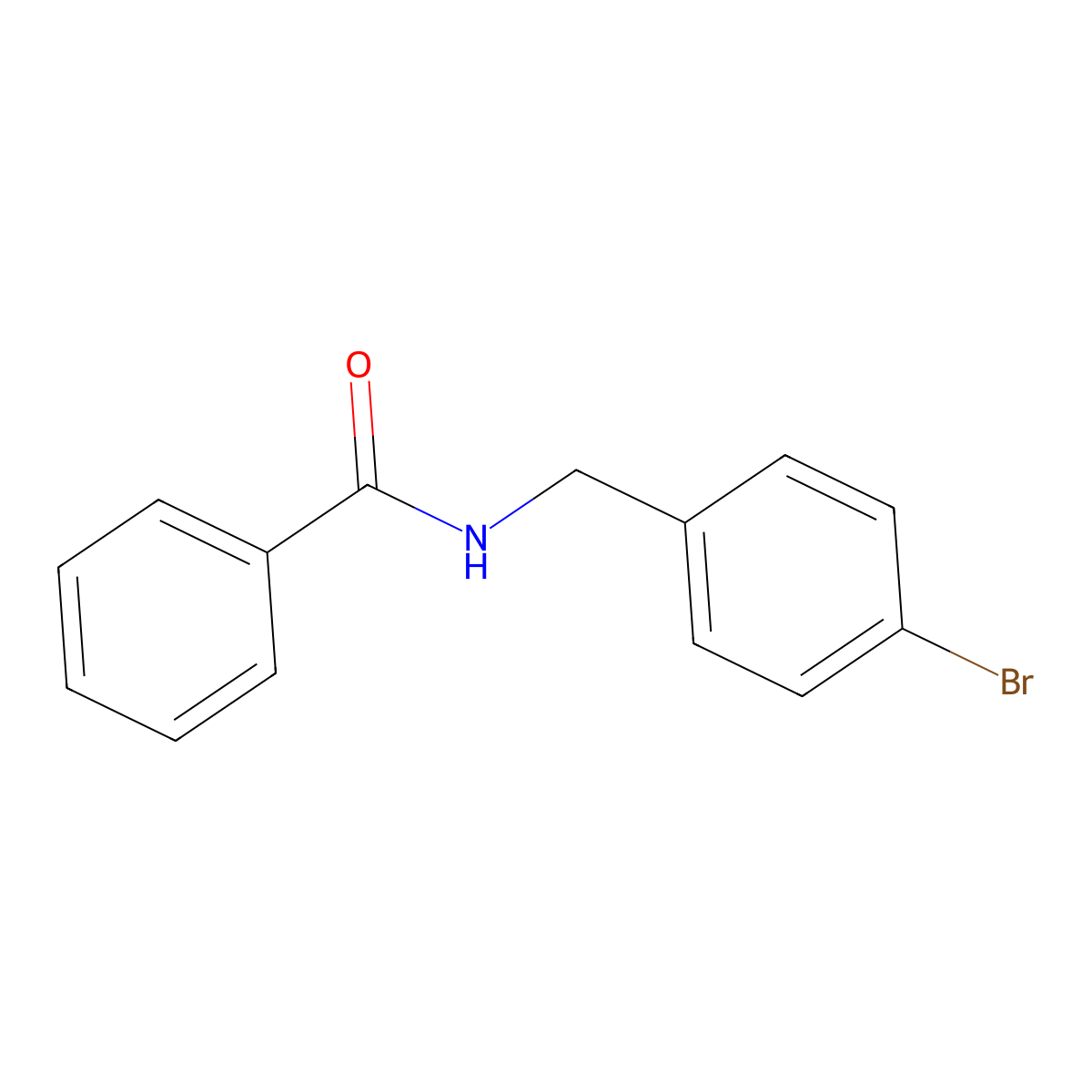 N-(4-bromobenzyl)benzamide molecular structure, CAS 134516-57-7
