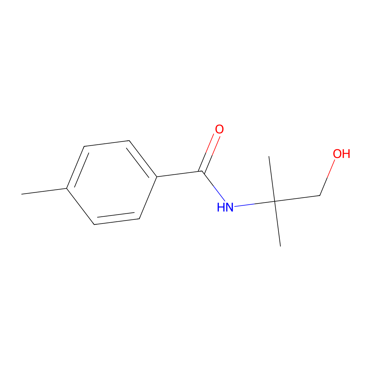 N-(1-hydroxy-2-methylpropan-2-yl)-4-methylbenzamide molecular structure, CAS 134516-58-8
