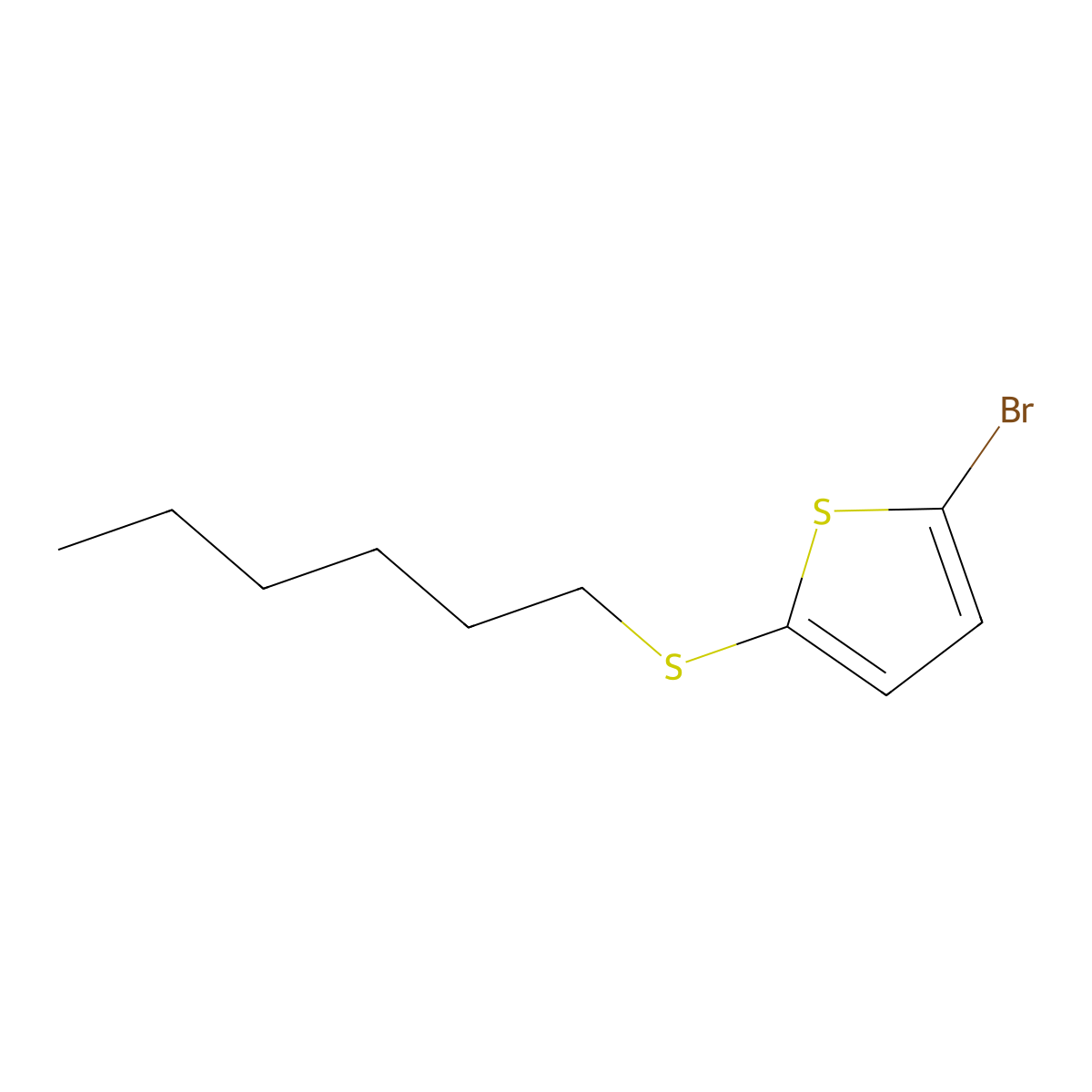 2-Bromo-5-(hexylthio)thiophene molecular structure, CAS 1345165-39-0