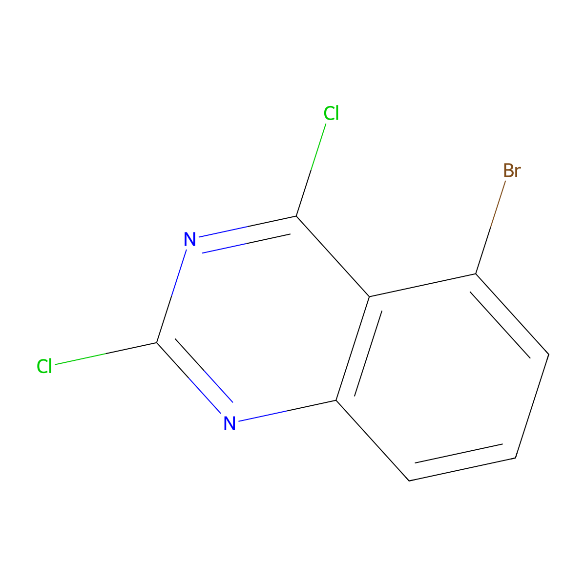 5-Bromo-2,4-dichloroquinazoline molecular structure, CAS 134517-54-7