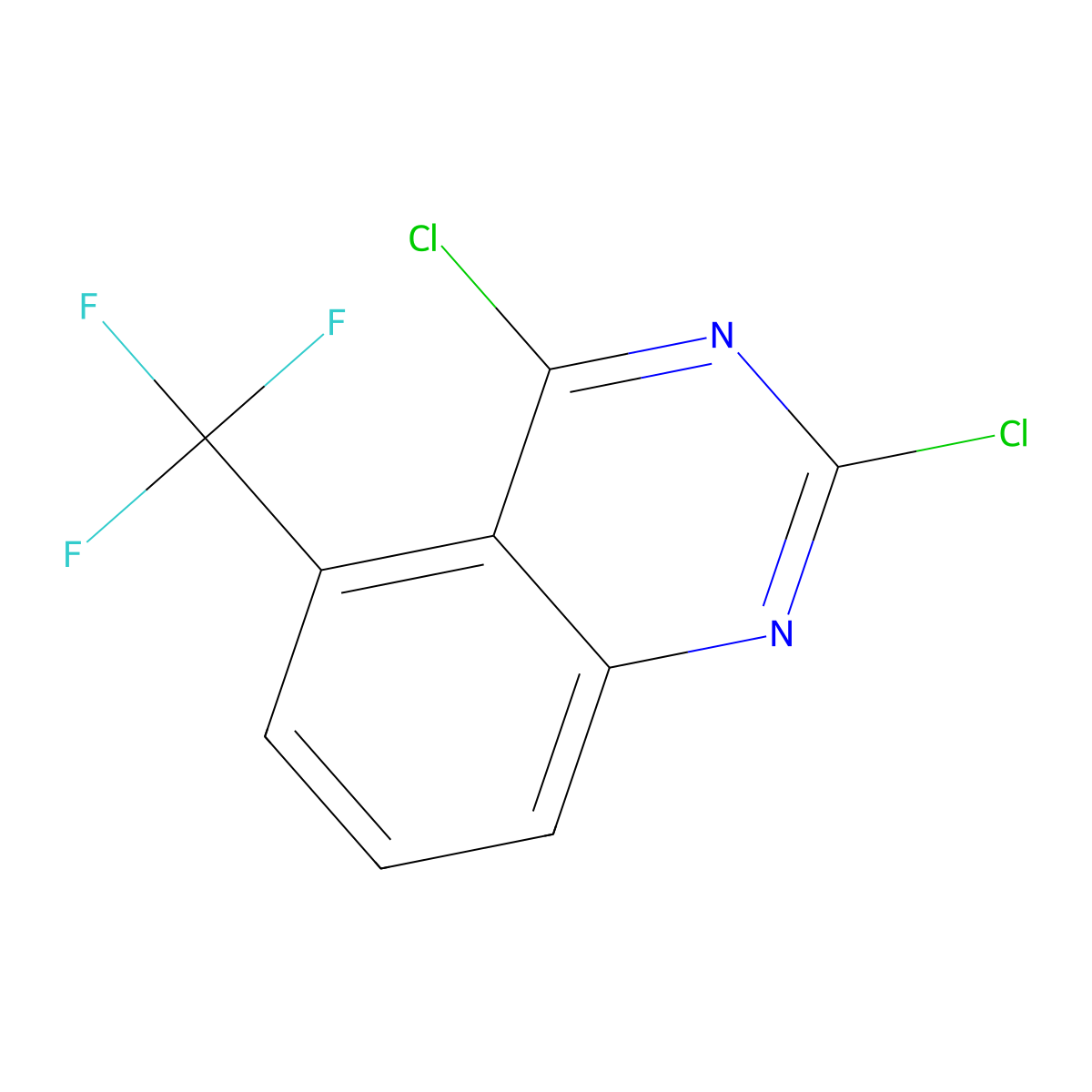 2,4-Dichloro-5-(trifluoromethyl)quinazoline molecular structure, CAS 134517-56-9