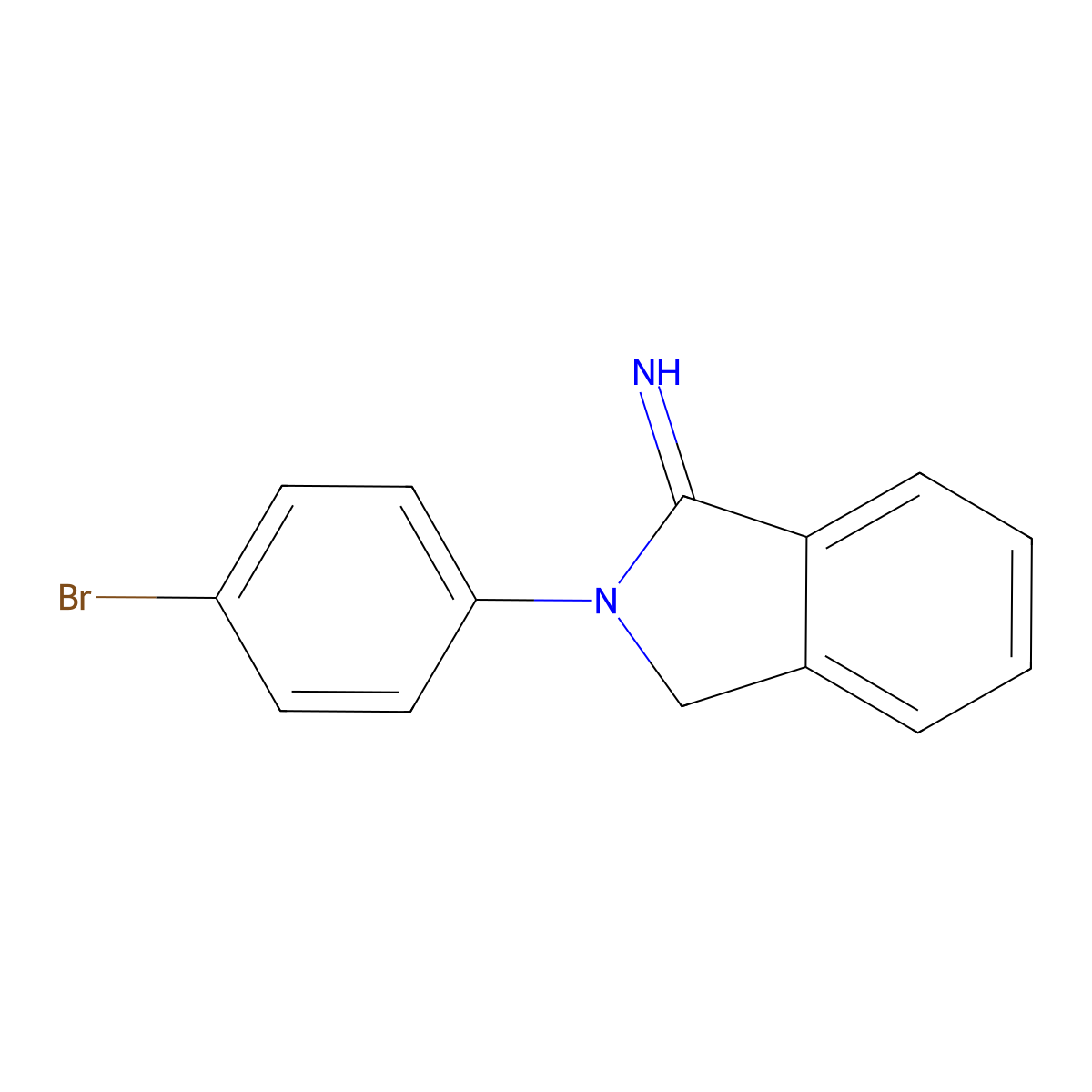 2-(4-Bromophenyl)isoindolin-1-imine molecular structure, CAS 134517-80-9