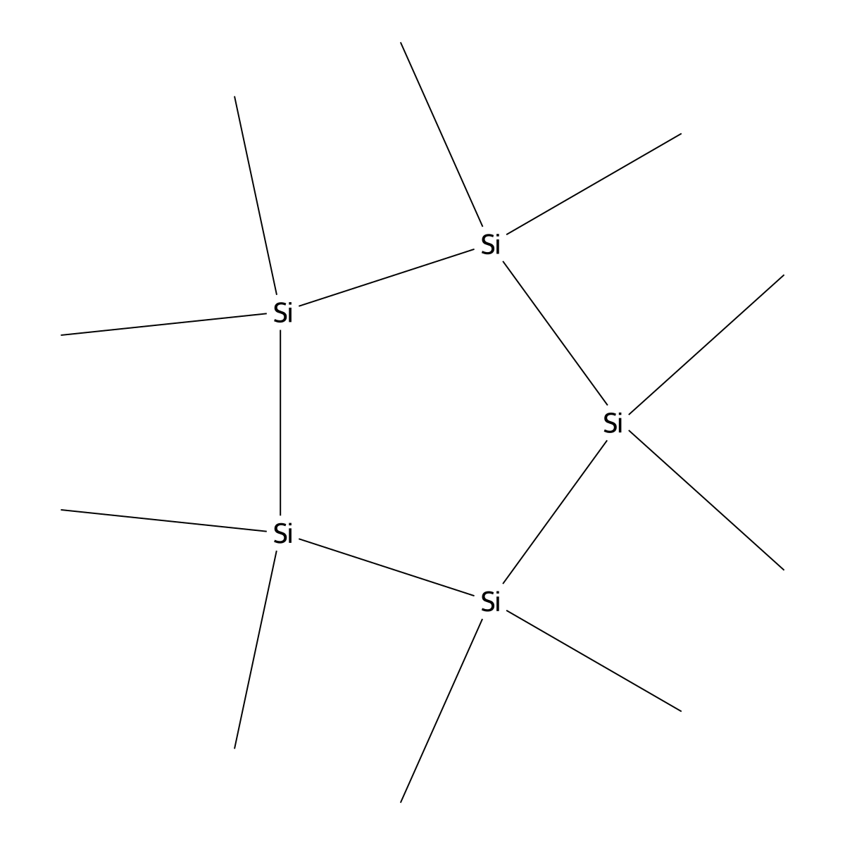 Cyclopentasilane,decamethyl- molecular structure, CAS 13452-92-1