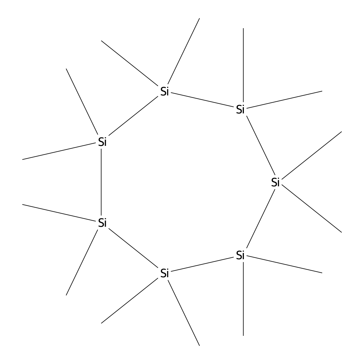 Tetradecamethylcycloheptasilane molecular structure, CAS 13452-94-3