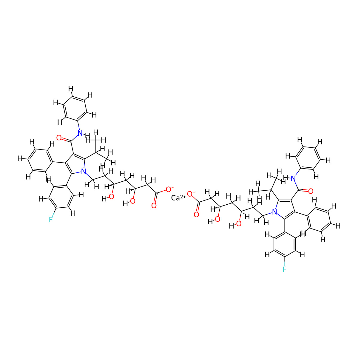 Atorvastatin Calcium molecular structure, CAS 134523-03-8