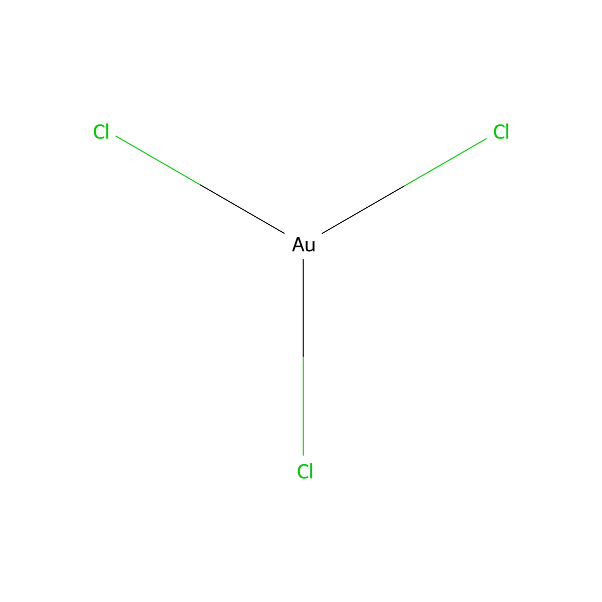 Gold(III) chloride , Gold(III) chloride molecular structure, CAS 13453-07-1