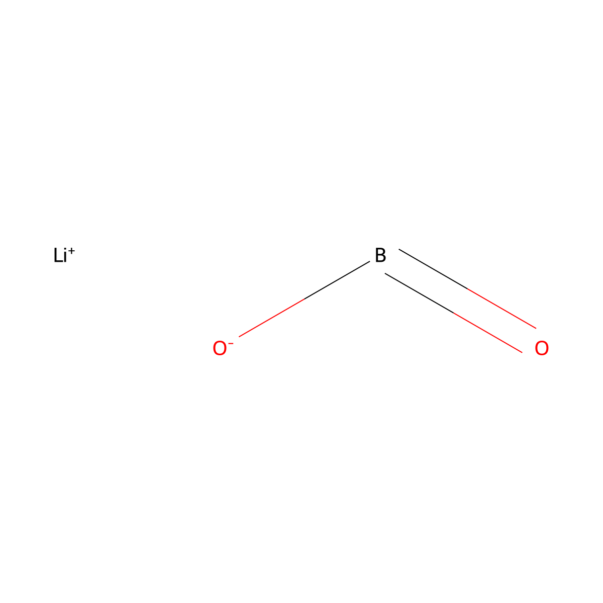 Lithium metaborate molecular structure, CAS 13453-69-5