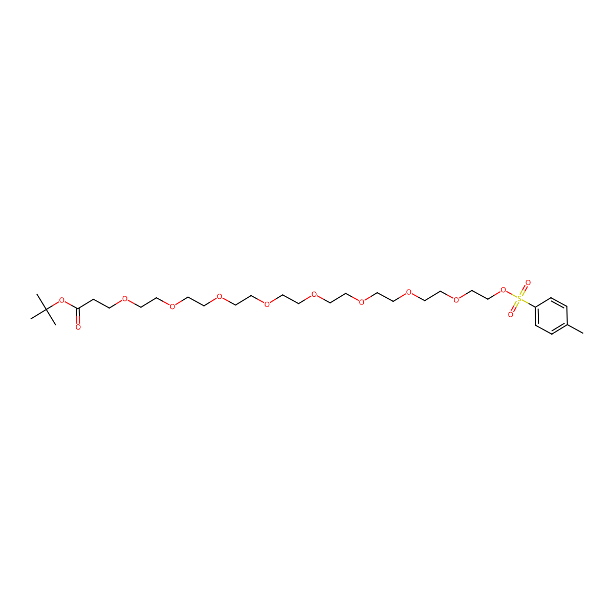 Tos-PEG9-t-butyl ester molecular structure, CAS 1345337-28-1