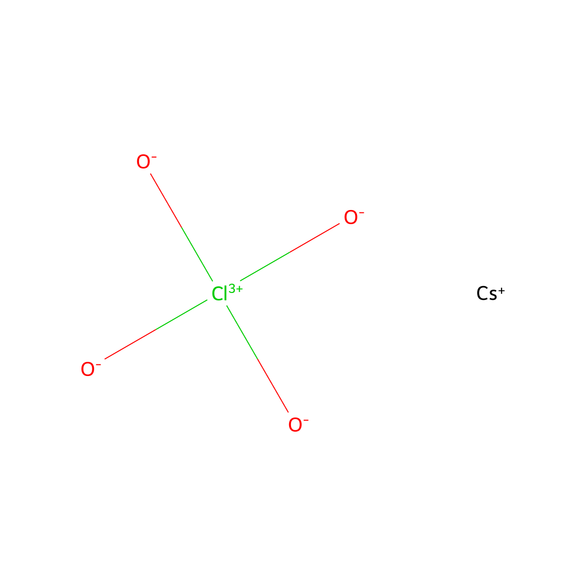 Cesium perchlorate molecular structure, CAS 13454-84-7