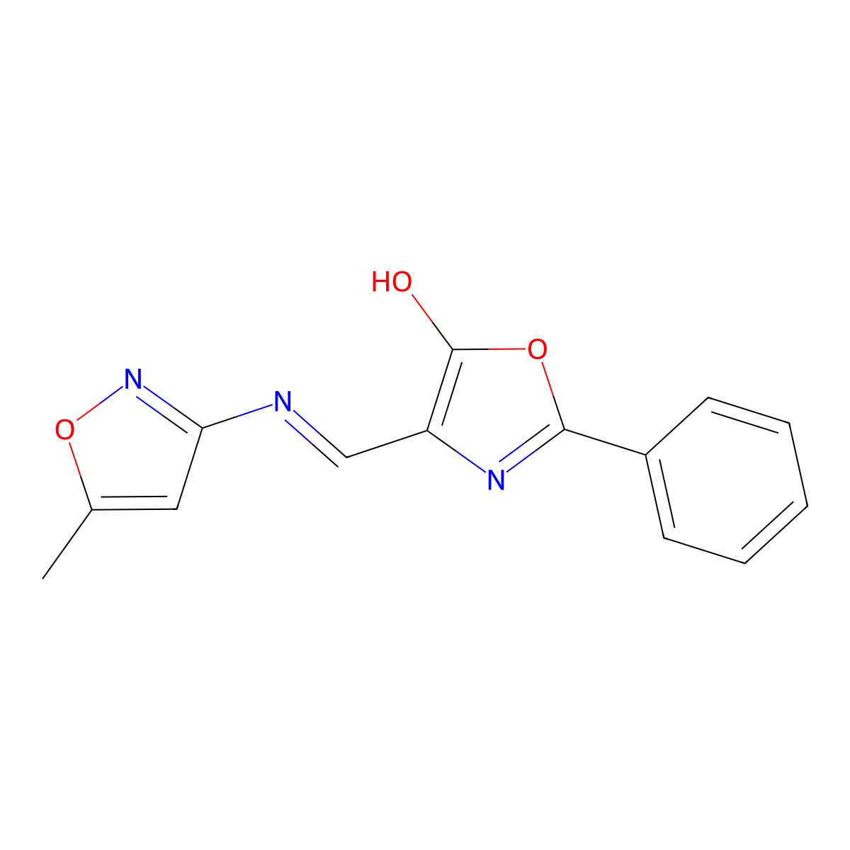 4-{(E)-[(5-methyl-3-isoxazolyl)amino]methylidene}-2-phenyl-1,3-oxazol-5(4H)-one molecular structure, CAS 134540-20-8