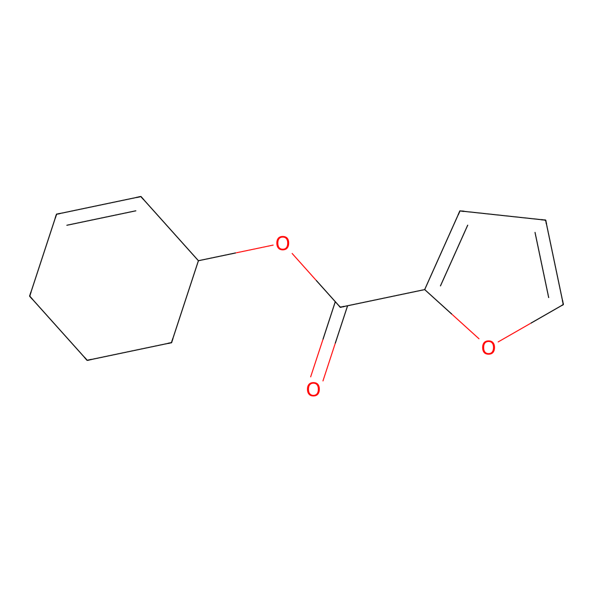 Cyclohex-2-en-1-yl furan-2-carboxylate molecular structure, CAS 1345403-84-0