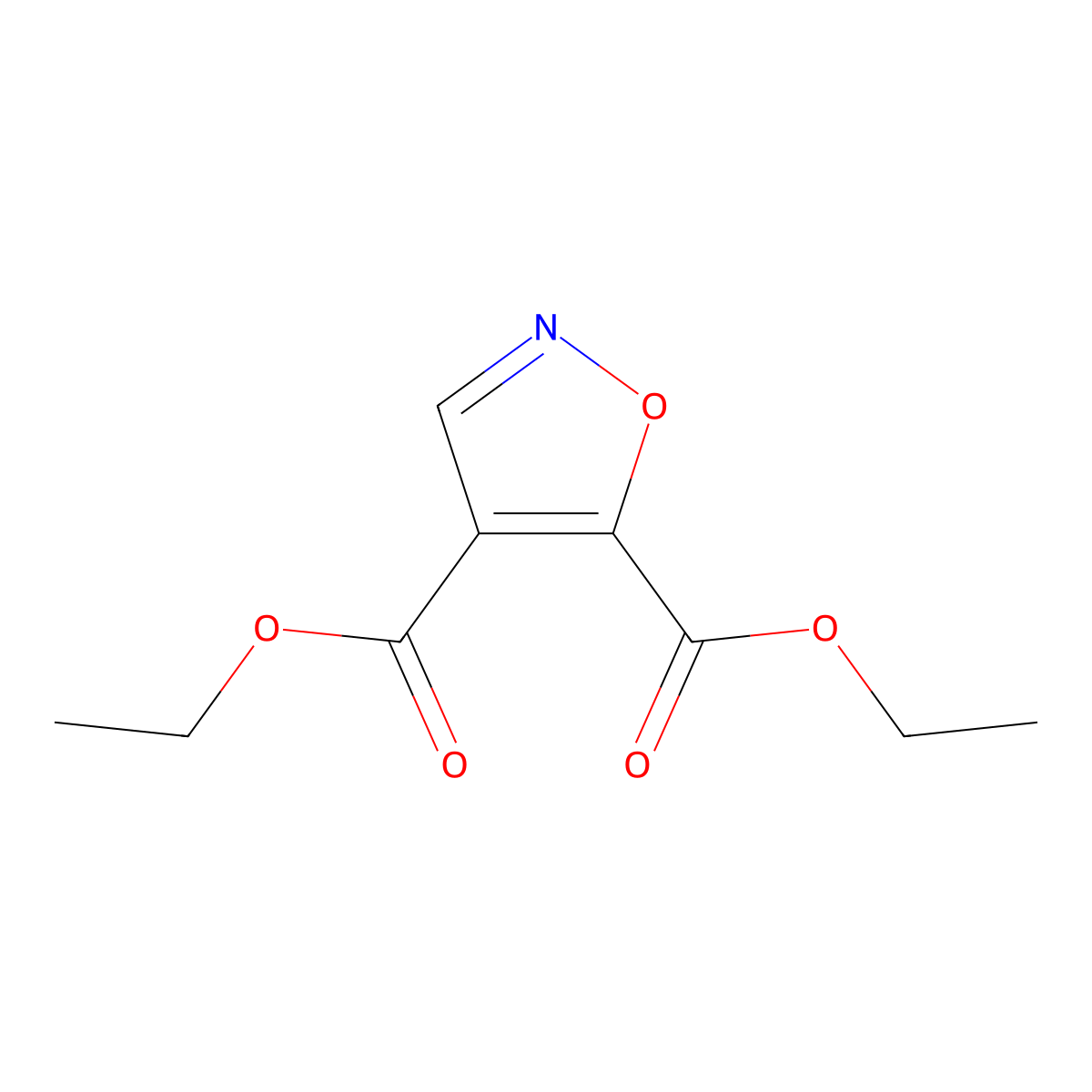 Diethyl isoxazole-4,5-dicarboxylate molecular structure, CAS 134541-02-9