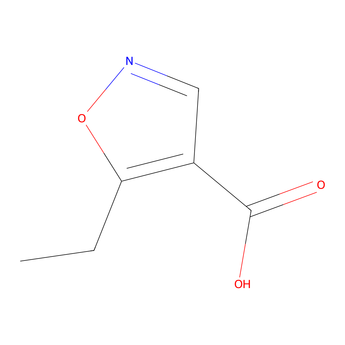 5-Ethyl-4-isoxazolecarboxylic acid molecular structure, CAS 134541-03-0