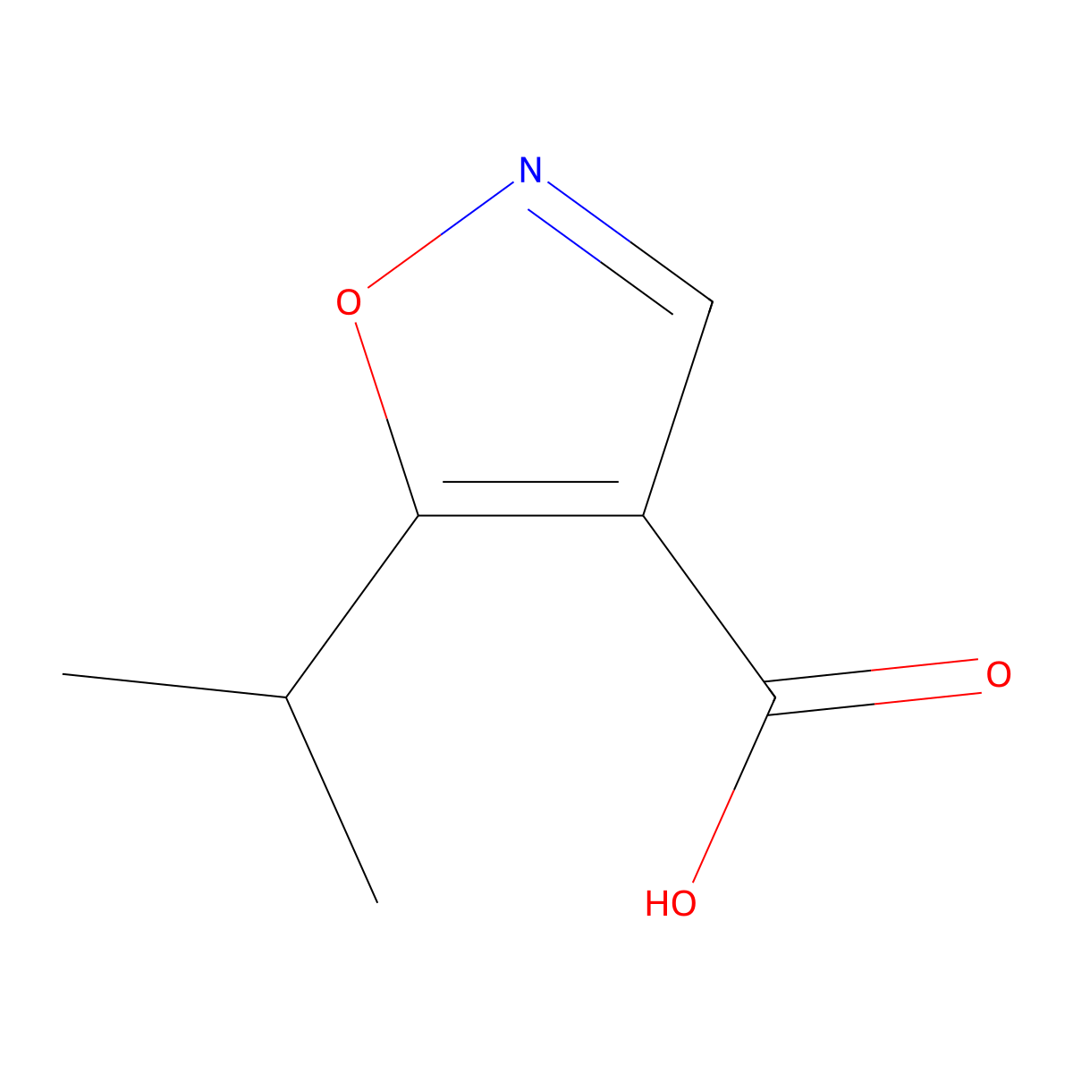 5-(Propan-2-yl)-1,2-oxazole-4-carboxylic acid molecular structure, CAS 134541-05-2