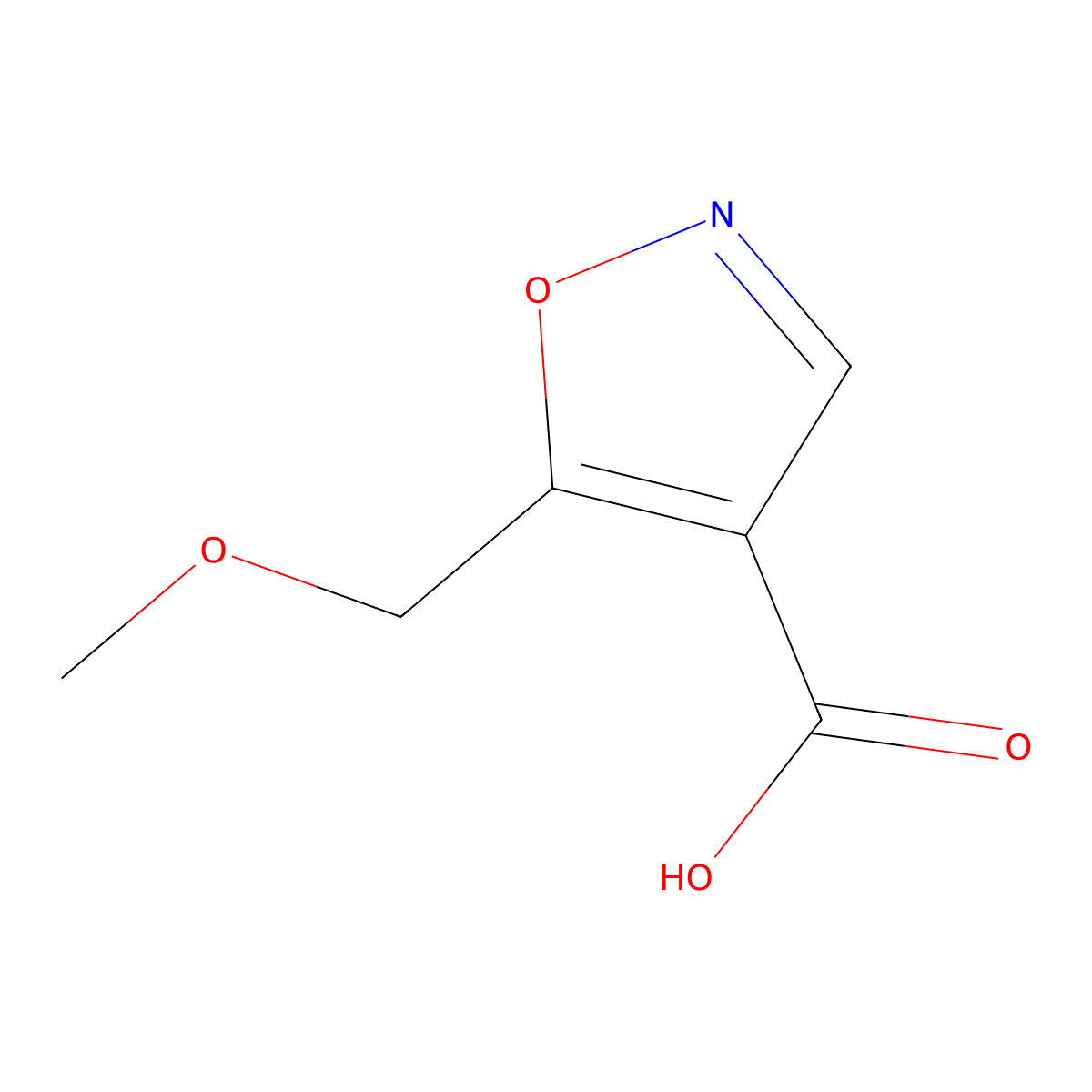 5-(Methoxymethyl)isoxazole-4-carboxylic acid molecular structure, CAS 134541-08-5