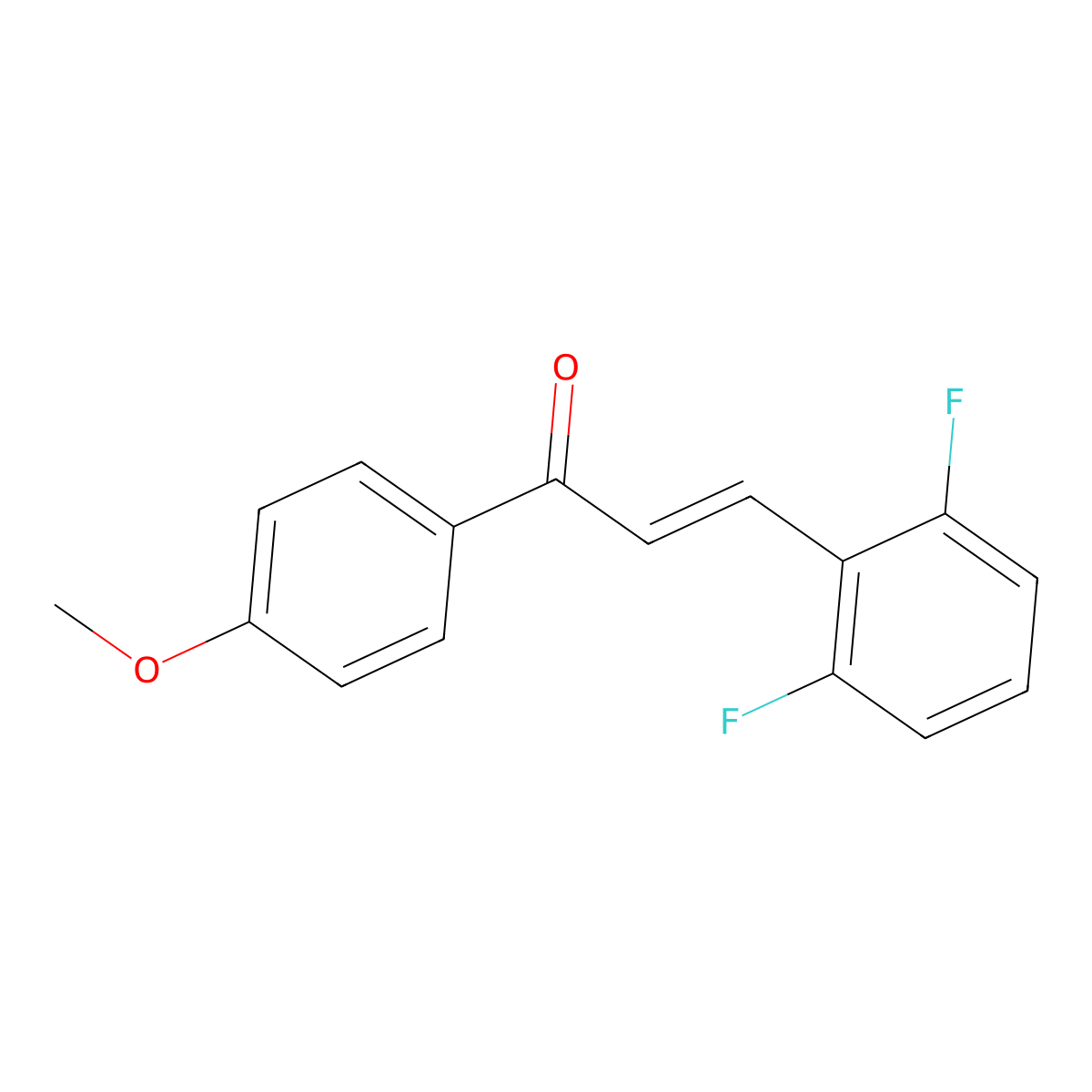 (e)-2,6-Difluoro-4'-methoxychalcone molecular structure, CAS 1345412-48-7