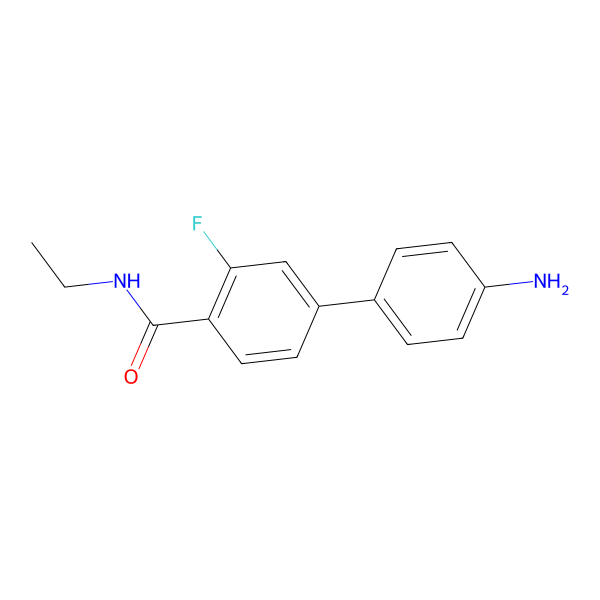 4-(4-Aminophenyl)-N-ethyl-2-fluorobenzamide molecular structure, CAS 1345471-14-8