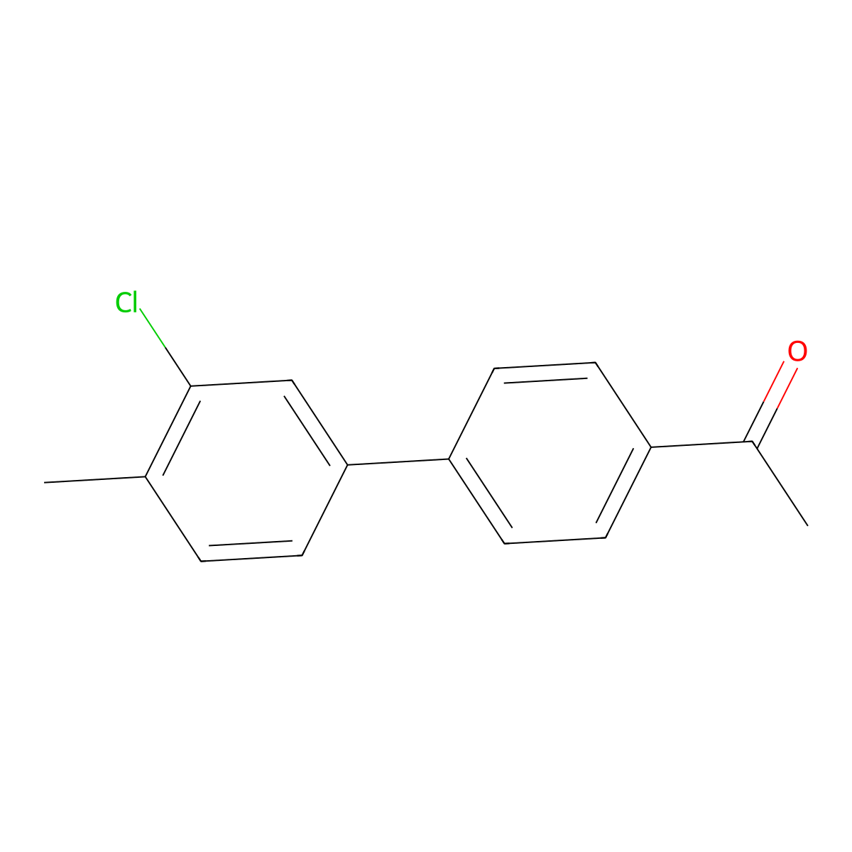 4'-Acetyl-3-chloro-4-methylbiphenyl molecular structure, CAS 1345471-15-9