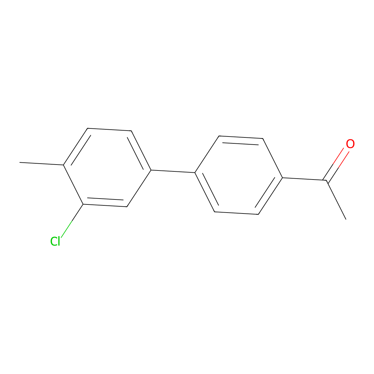 4'-Acetyl-3-chloro-4-methylbiphenyl molecular structure, CAS 1345471-15-9