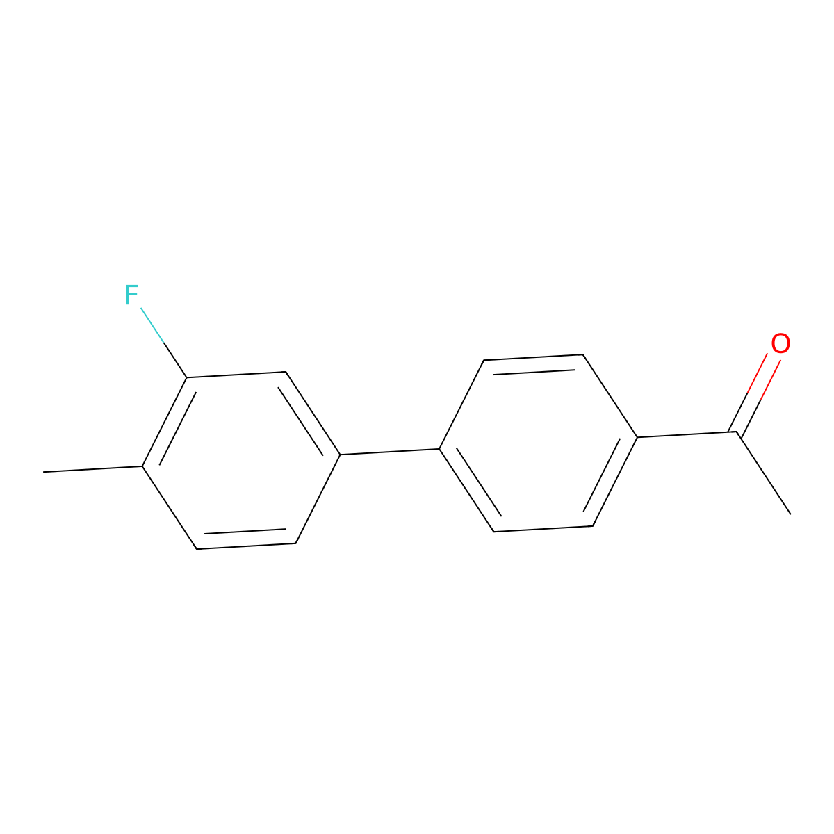 4-Acetyl-3'-fluoro-4'-methylbiphenyl molecular structure, CAS 1345471-18-2