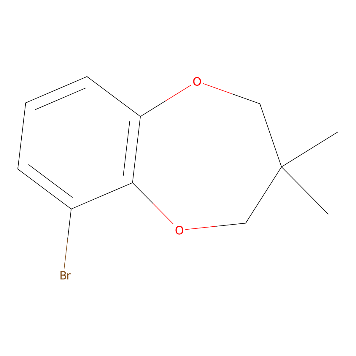 6-Bromo-3,3-dimethyl-2,4-dihydro-1,5-benzodioxepine molecular structure, CAS 1345471-22-8