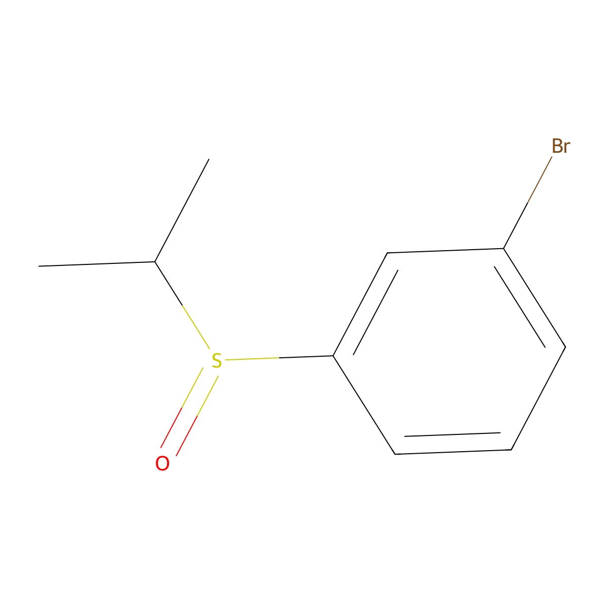 1-Bromo-3-(propane-2-sulfinyl)benzene molecular structure, CAS 1345471-26-2