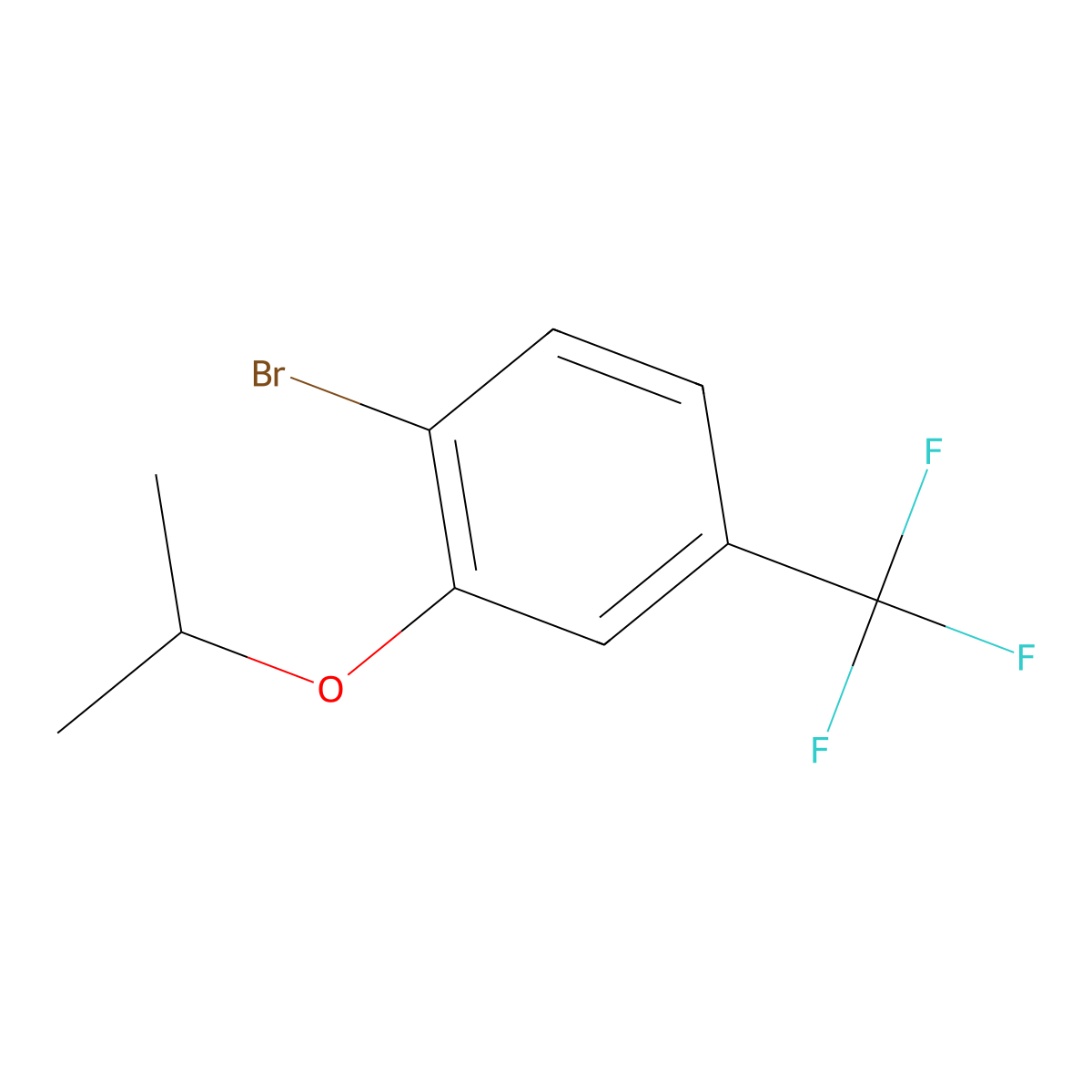 1-Bromo-2-isopropoxy-4-(trifluoromethyl)benzene molecular structure, CAS 1345471-36-4