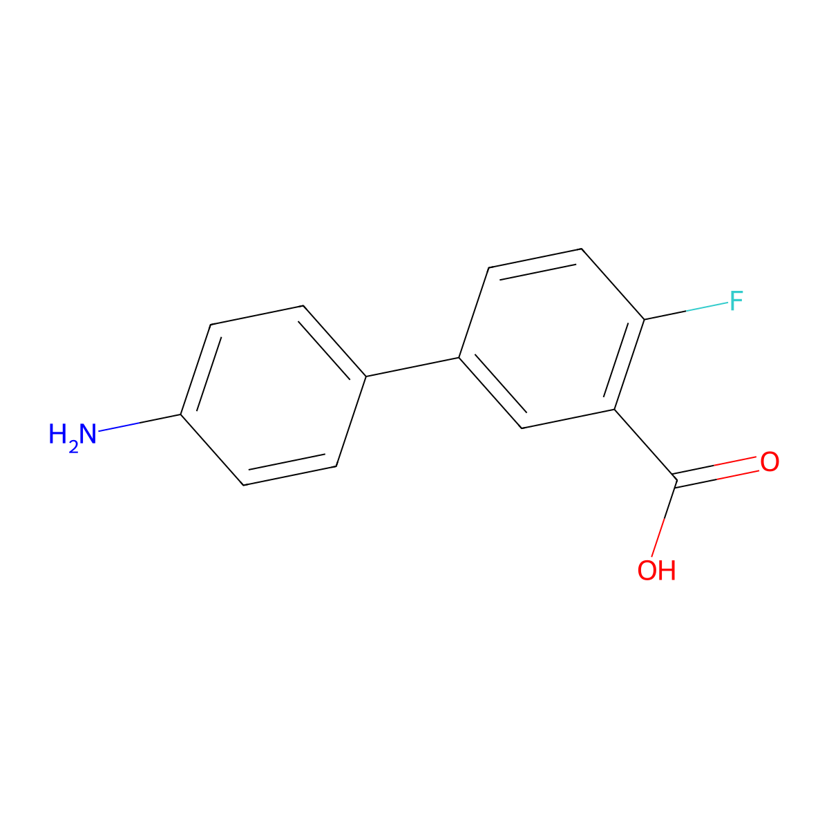 5-(4-Aminophenyl)-2-fluorobenzoic acid molecular structure, CAS 1345471-46-6