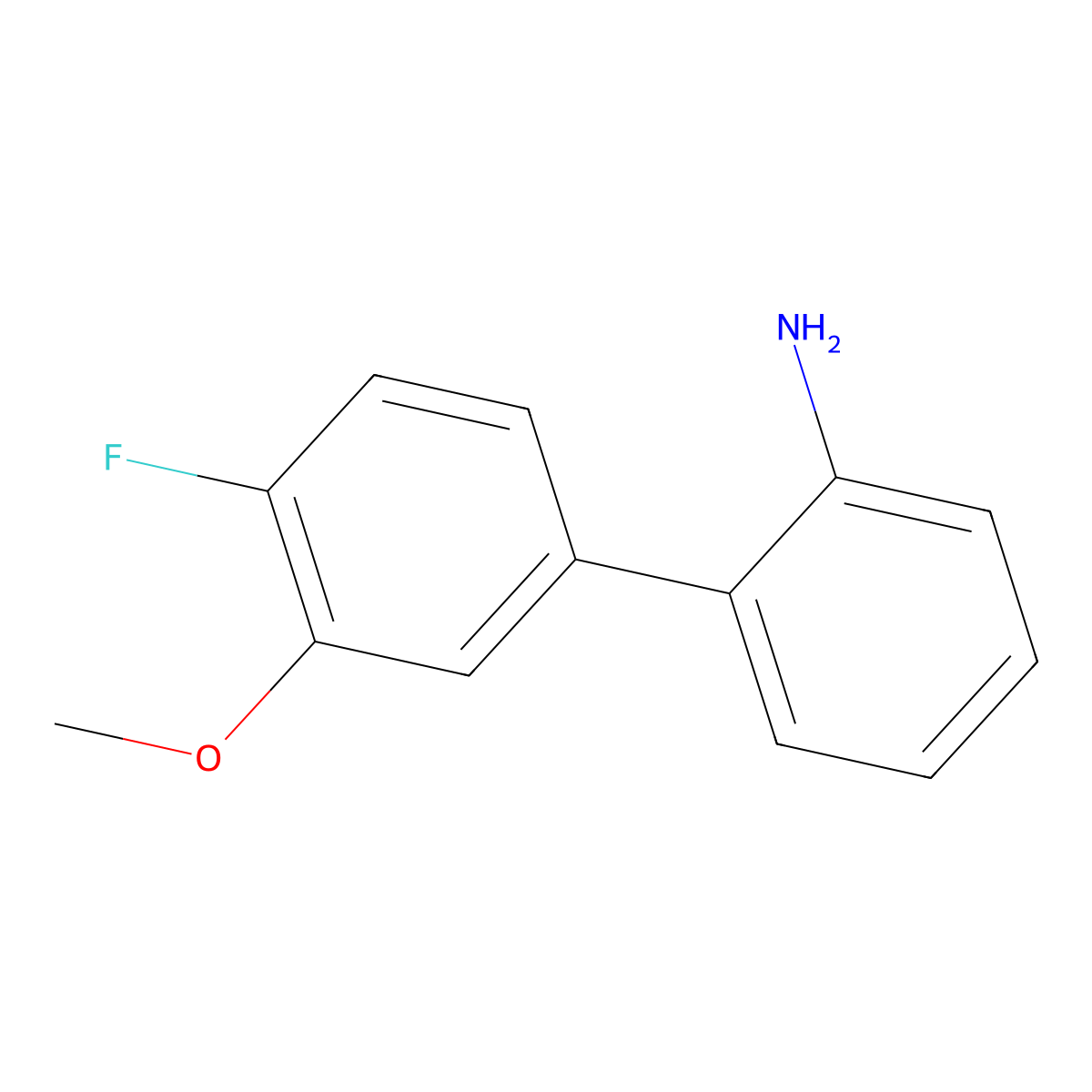 2-(4-Fluoro-3-methoxyphenyl)aniline molecular structure, CAS 1345471-47-7