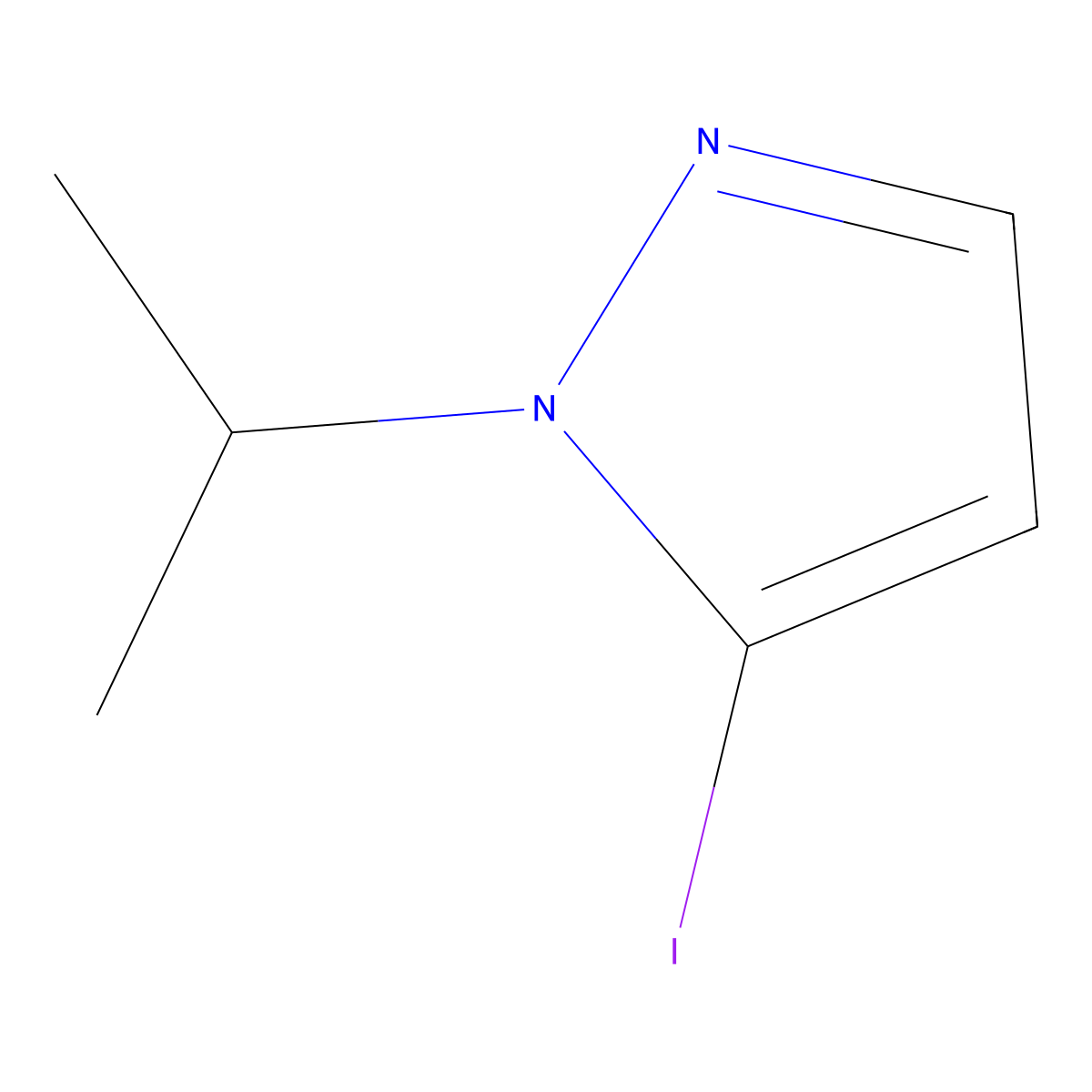 5-Iodo-1-(propan-2-yl)-1H-pyrazole molecular structure, CAS 1345471-54-6