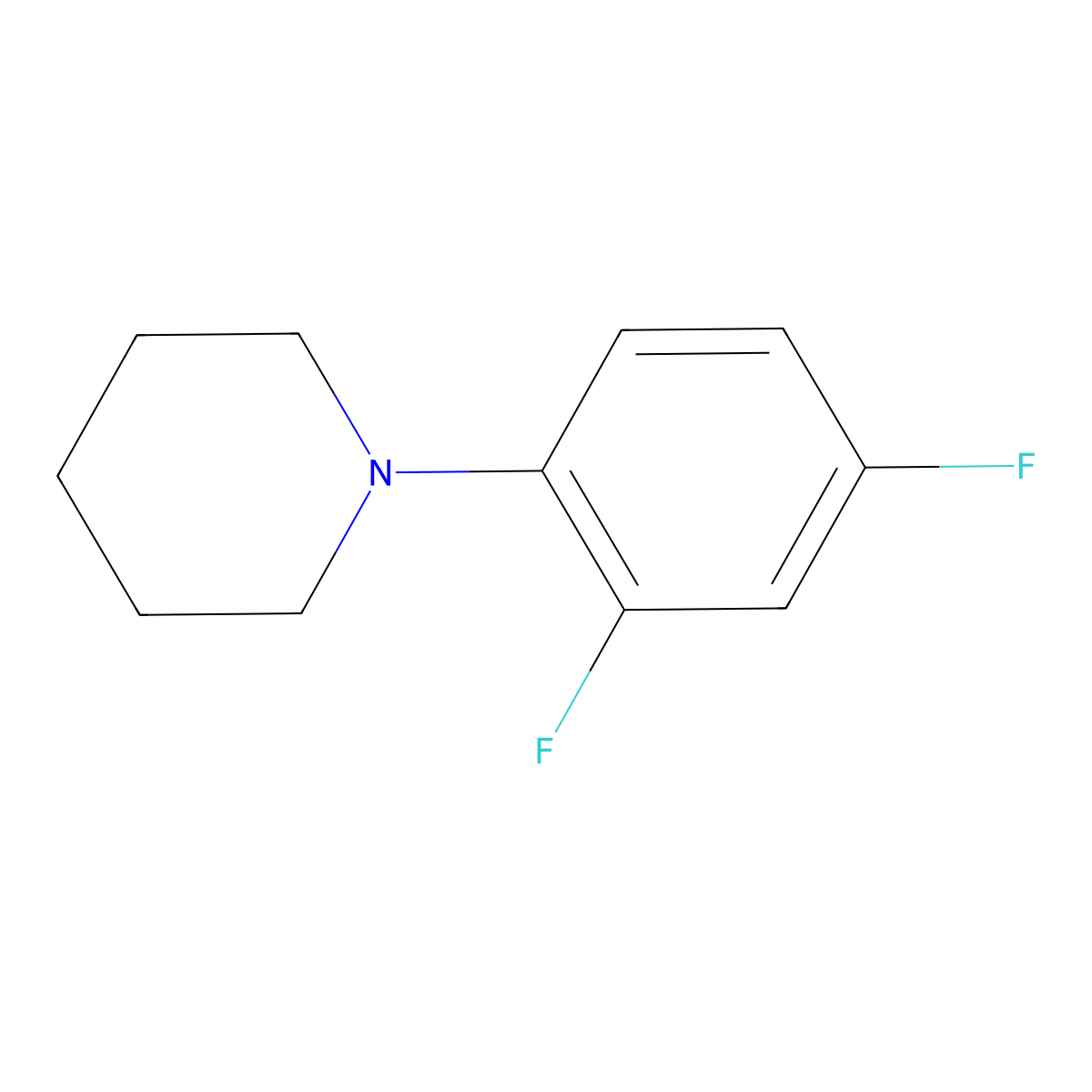 1-(2,4-Difluorophenyl)piperidine molecular structure, CAS 1345471-75-1