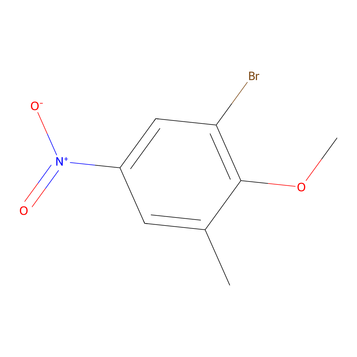 2-Bromo-6-methyl-4-nitroanisole molecular structure, CAS 1345471-89-7