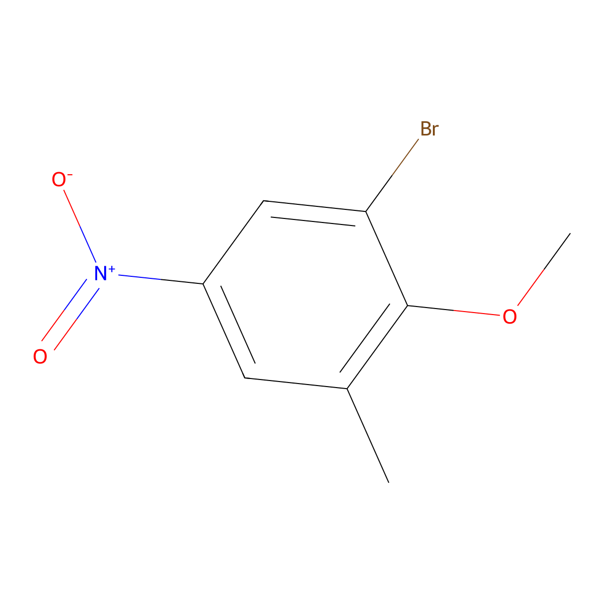 2-Bromo-6-methyl-4-nitroanisole molecular structure, CAS 1345471-89-7