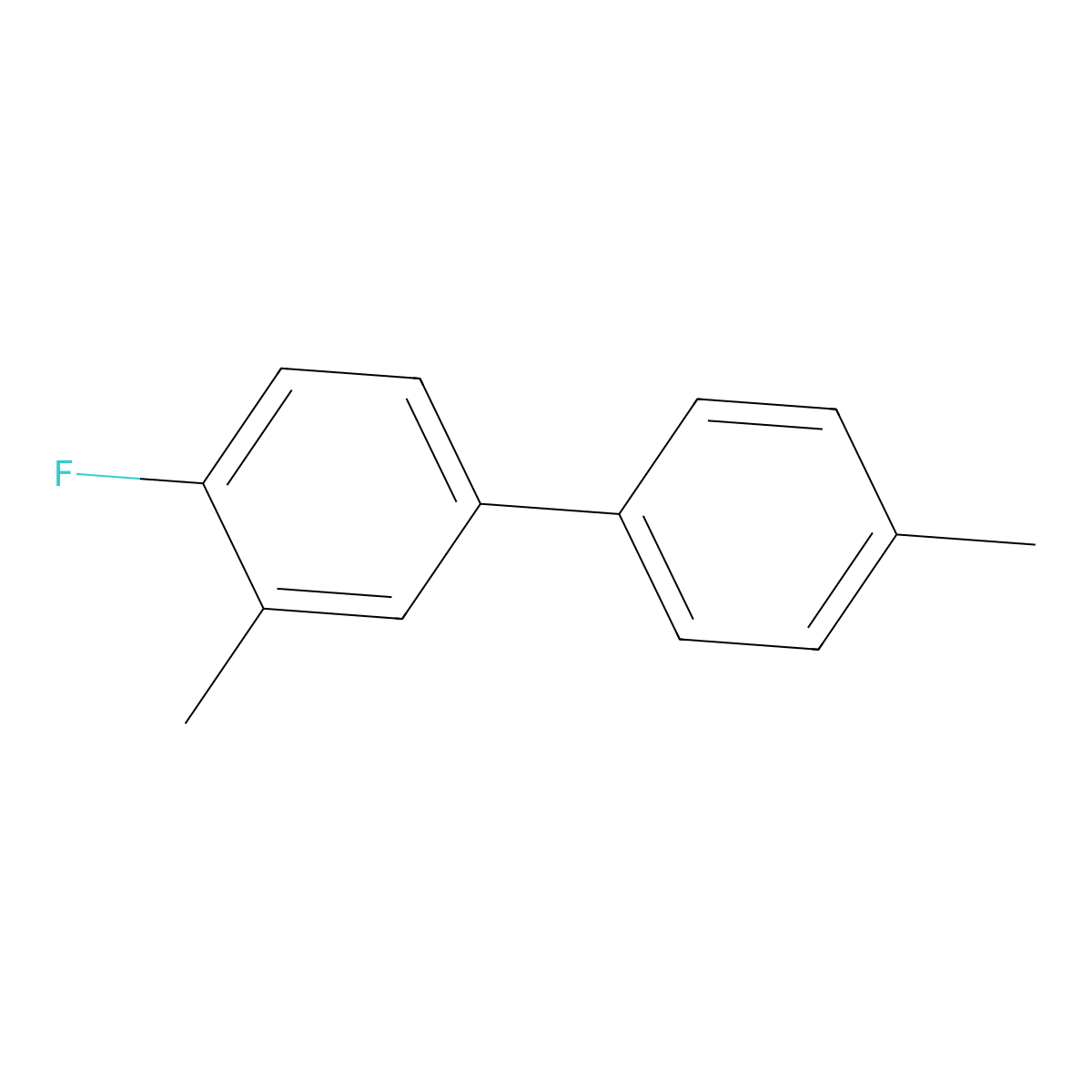 4-Fluoro-3,4'-dimethyl-1,1'-biphenyl molecular structure, CAS 1345472-03-8