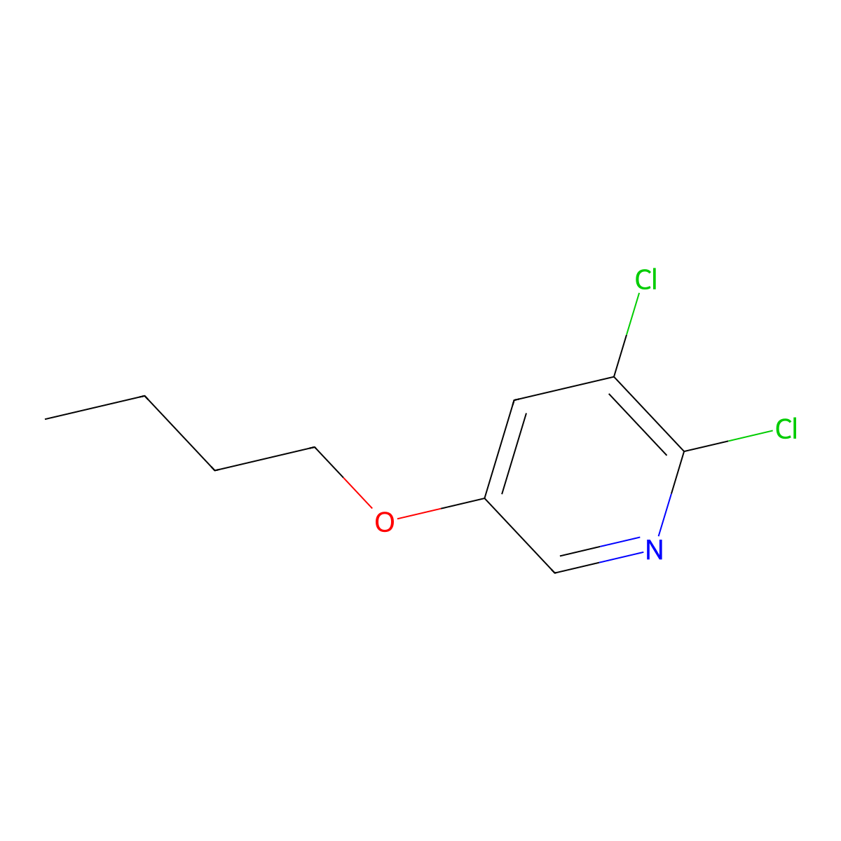 5-Butoxy-2,3-dichloropyridine molecular structure, CAS 1345472-06-1