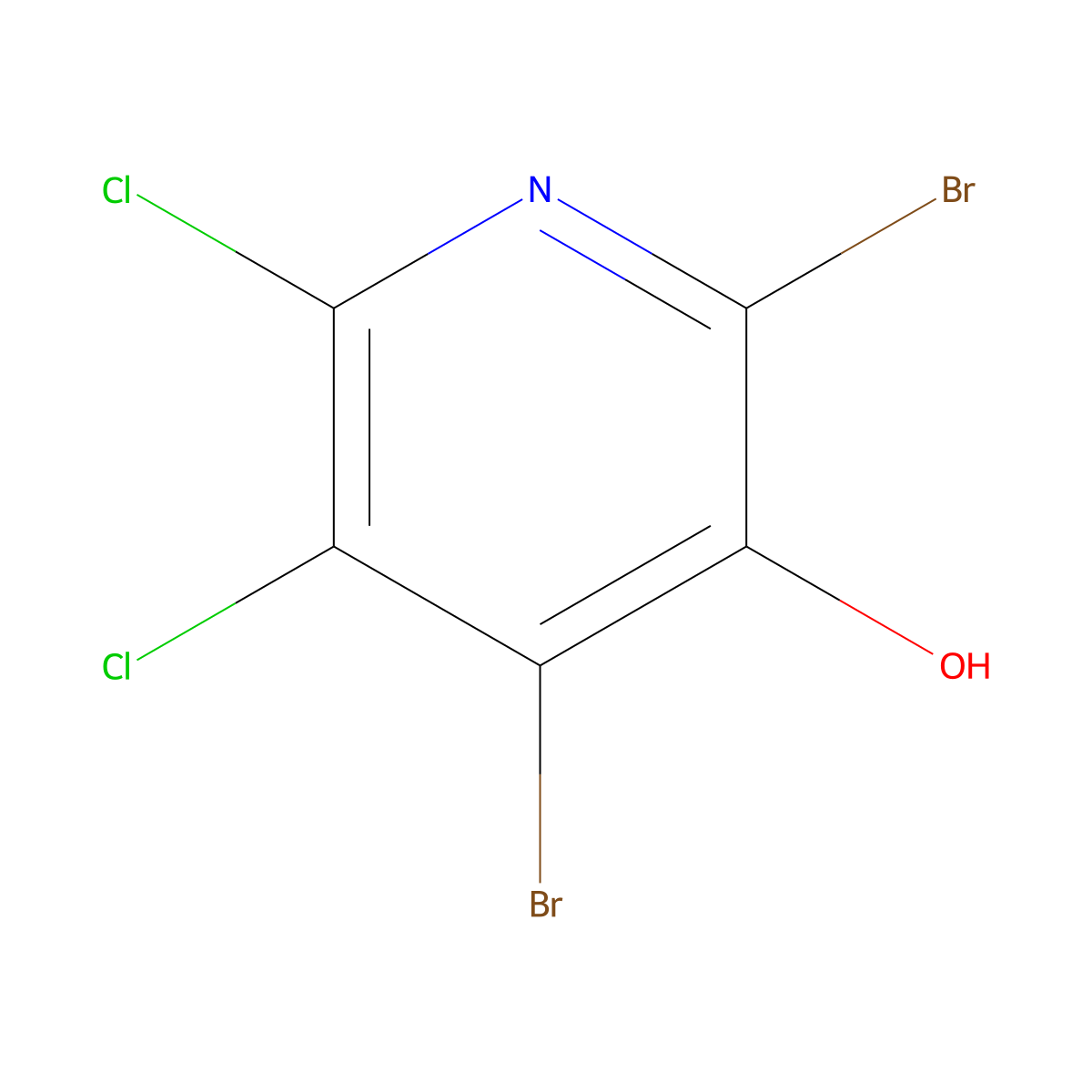2,4-Dibromo-5,6-dichloropyridin-3-ol molecular structure, CAS 1345472-11-8