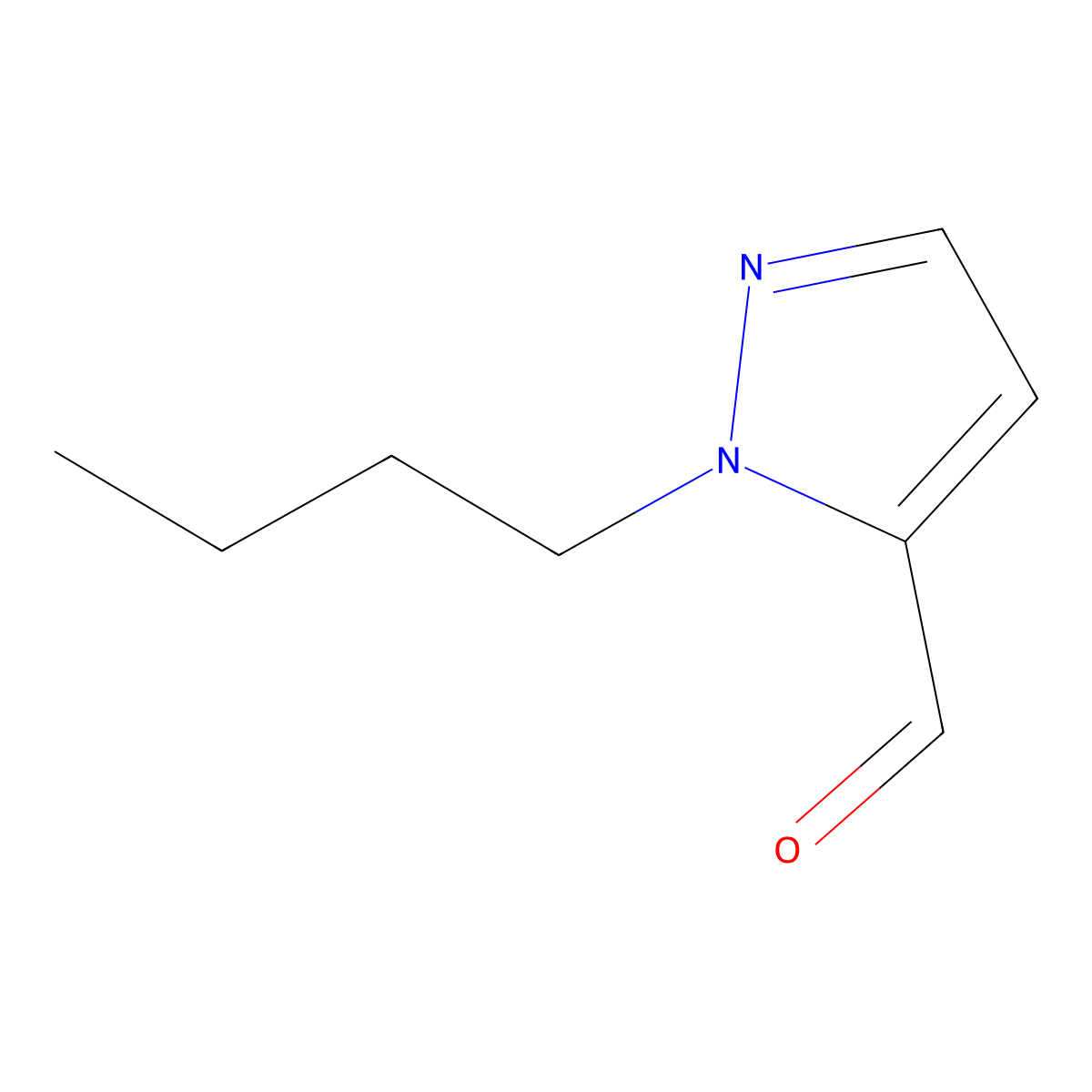 1-Butyl-1H-pyrazole-5-carbaldehyde molecular structure, CAS 1345472-13-0