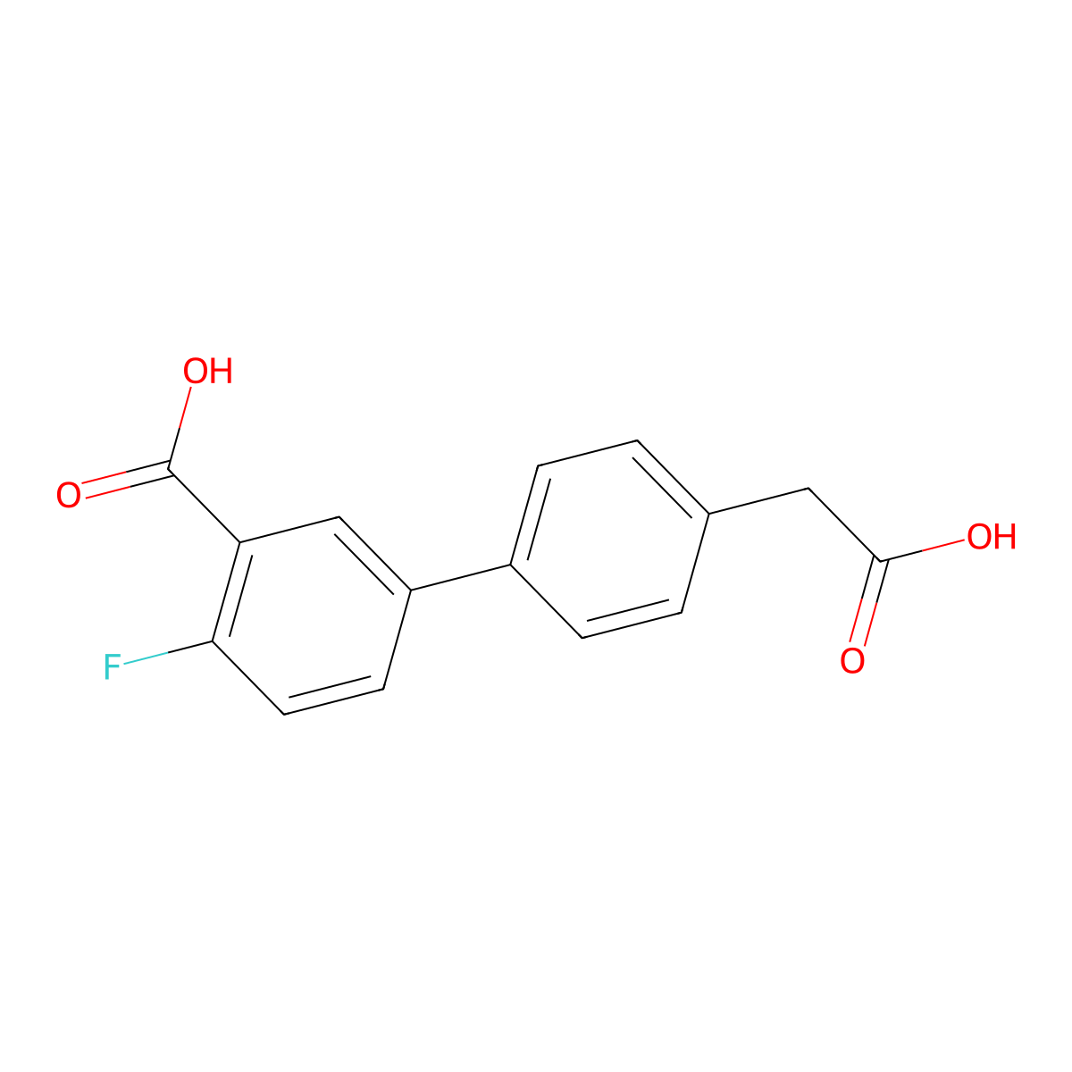 5-[4-(Carboxymethyl)phenyl]-2-fluorobenzoic acid molecular structure, CAS 1345472-27-6