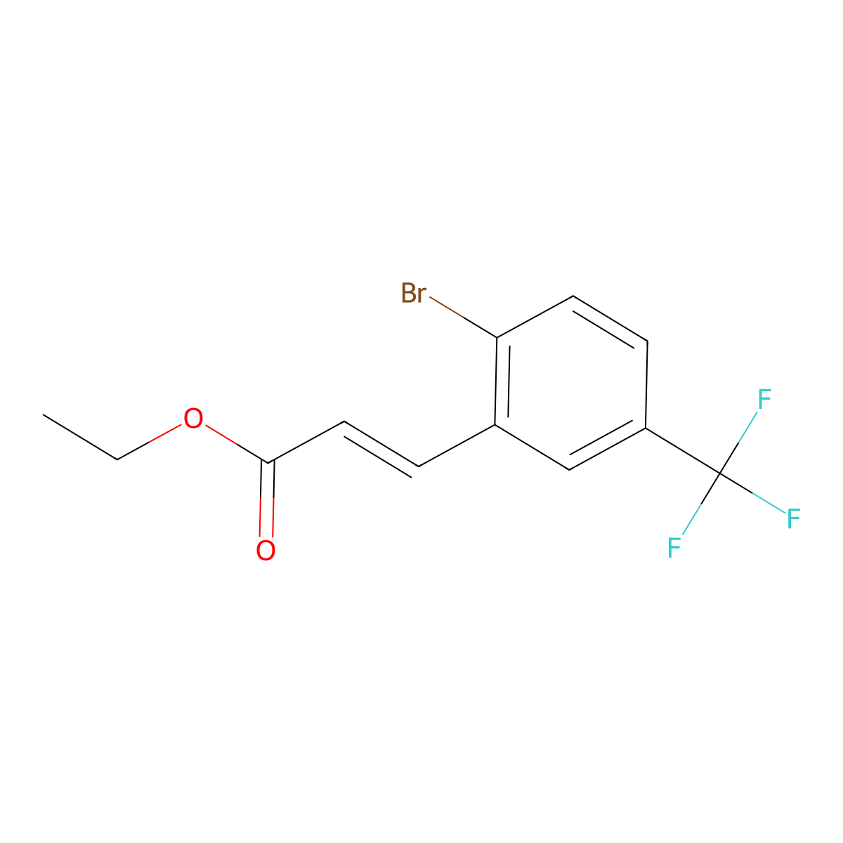 Ethyl 2-Bromo-5-(trifluoromethyl)cinnamate molecular structure, CAS 1345484-78-7
