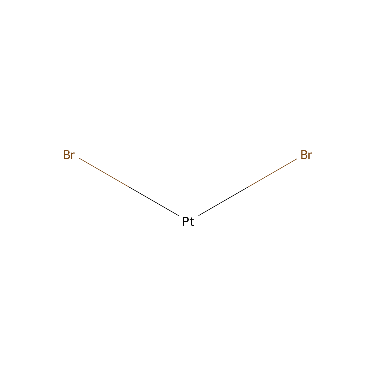 Platinum bromide (PtBr2) molecular structure, CAS 13455-12-4