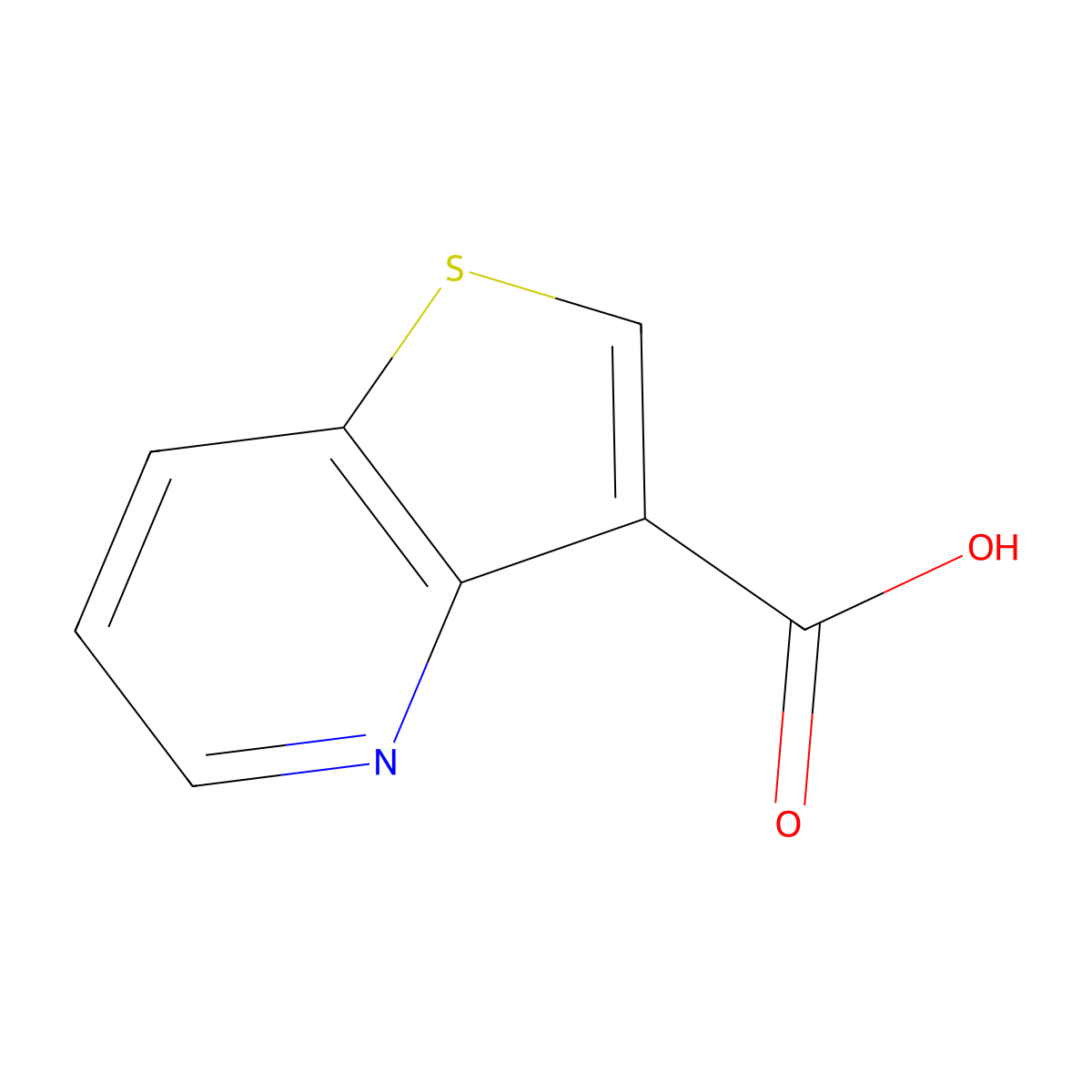 Thieno(3,2-b)pyridine-3-carboxylic acid molecular structure, CAS 1345556-82-2