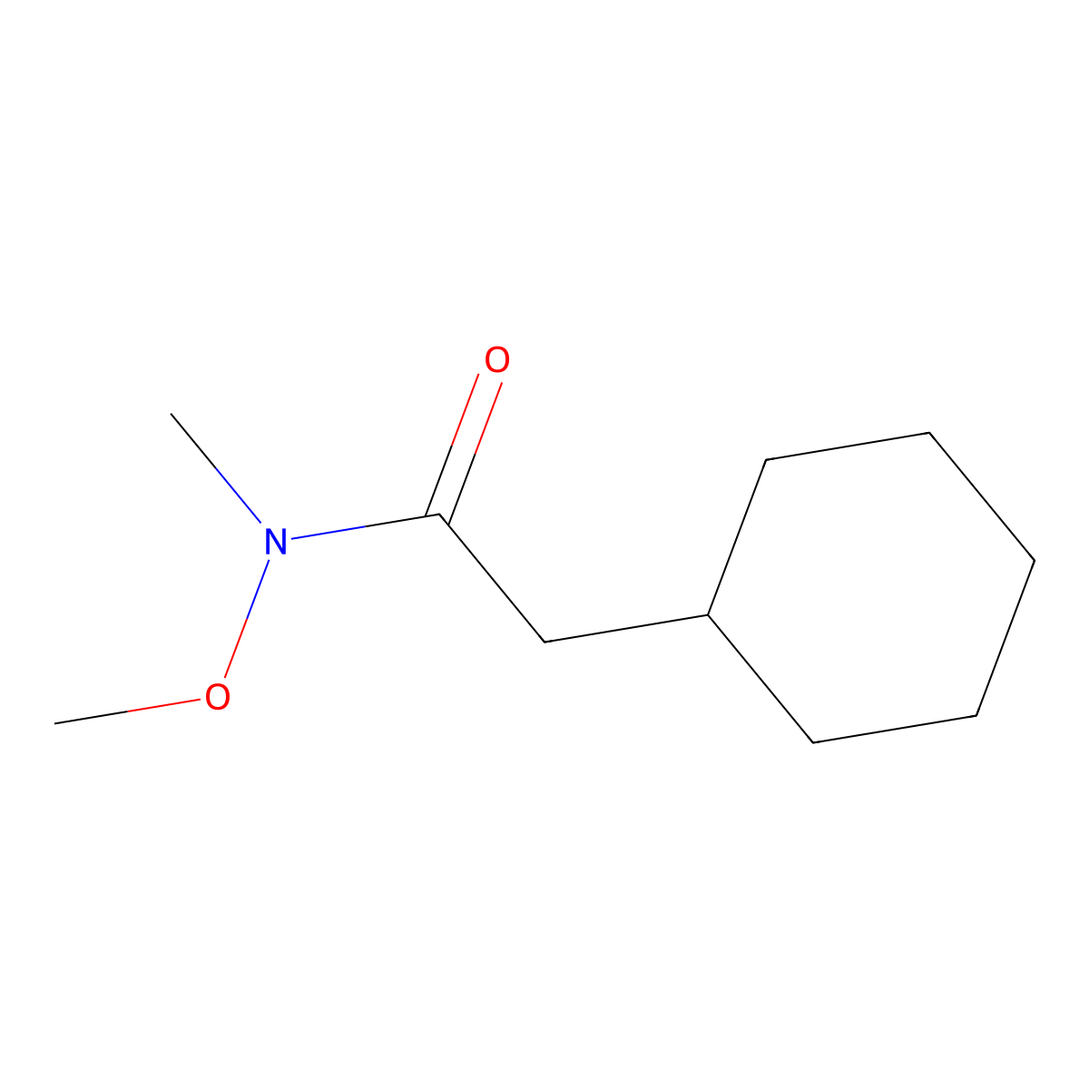 2-cyclohexyl-N-methoxy-N-methylacetamide molecular structure, CAS 134560-43-3
