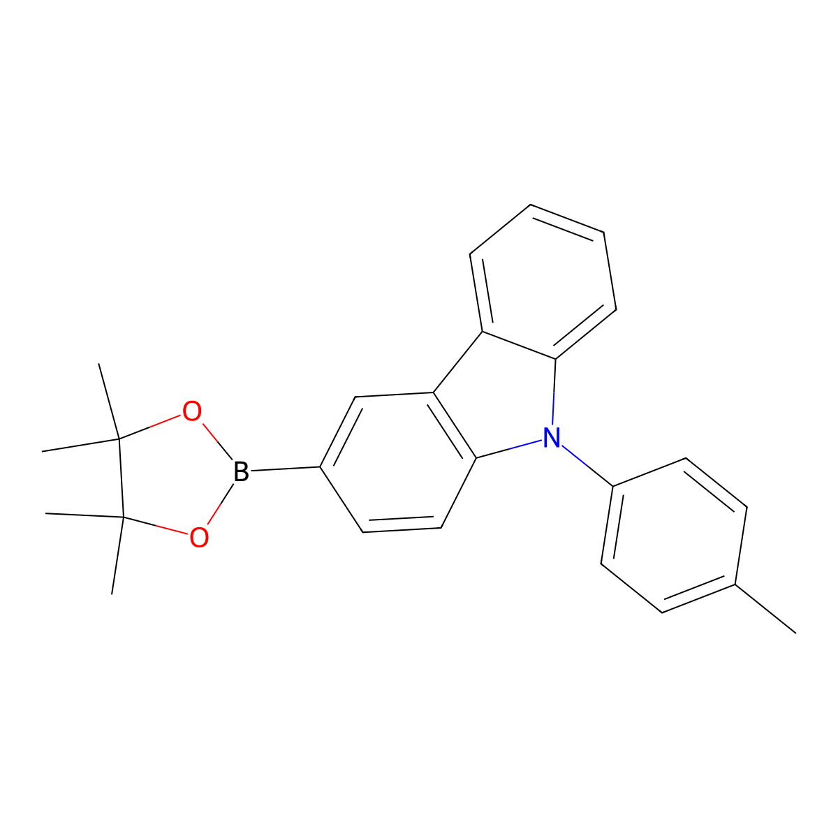 3-(4,4,5,5-Tetramethyl-1,3,2-dioxaborolan-2-yl)-9-(p-tolyl)-9H-carbazole molecular structure, CAS 1345614-94-9