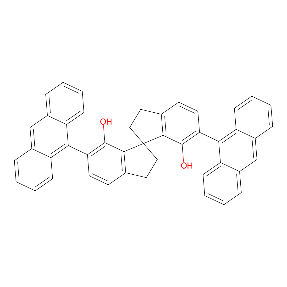 (1R)-6,6'-Di-9-anthracenyl-2,2',3,3'-tetrahydro-1,1'-spirobi[indene]-7,7'-diol molecular structure, CAS 1345628-15-0
