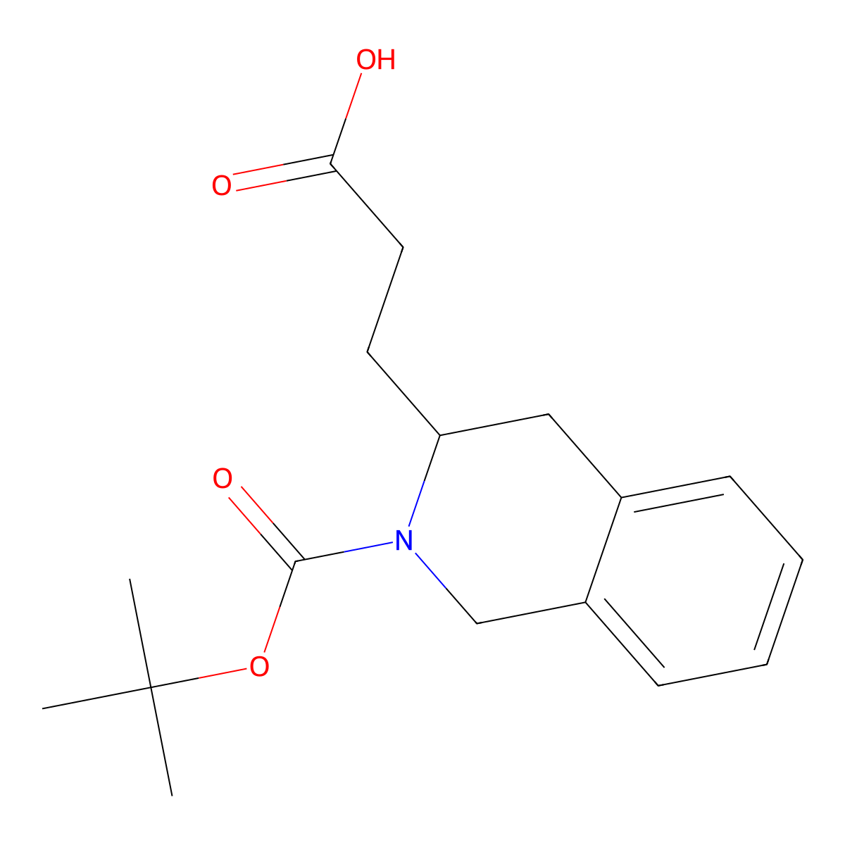 3-{2-[(Tert-butoxy)carbonyl]-1,2,3,4-tetrahydroisoquinolin-3-yl}propanoic acid molecular structure, CAS 1345673-23-5