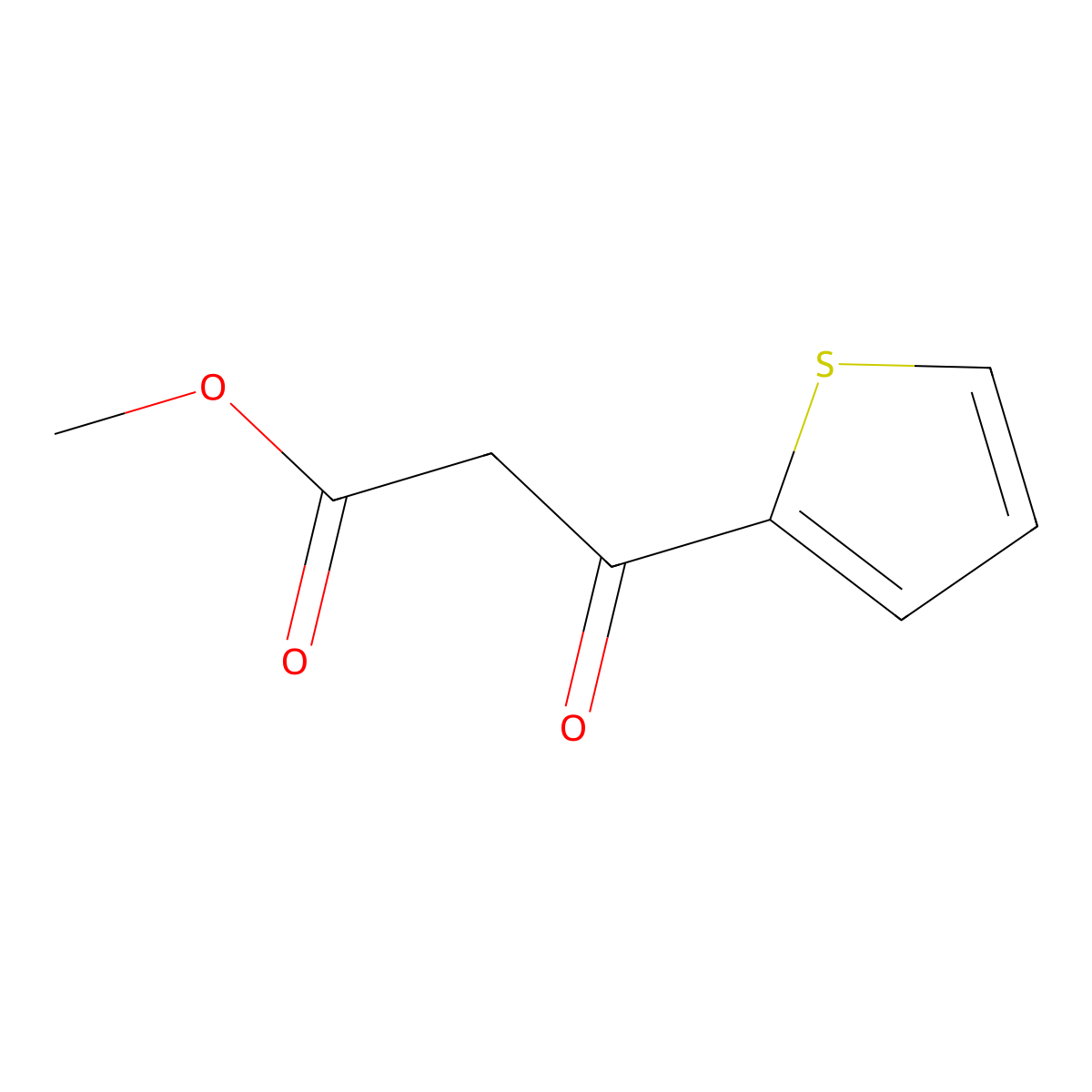 Methyl 3-oxo-3-(thiophen-2-yl)propanoate molecular structure, CAS 134568-16-4