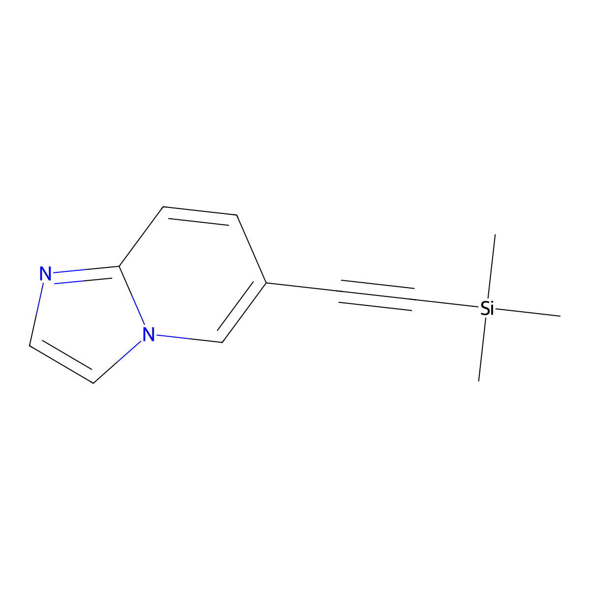 6-[(Trimethylsilyl)ethynyl]imidazo[1,2-a]pyridine molecular structure, CAS 1345688-13-2