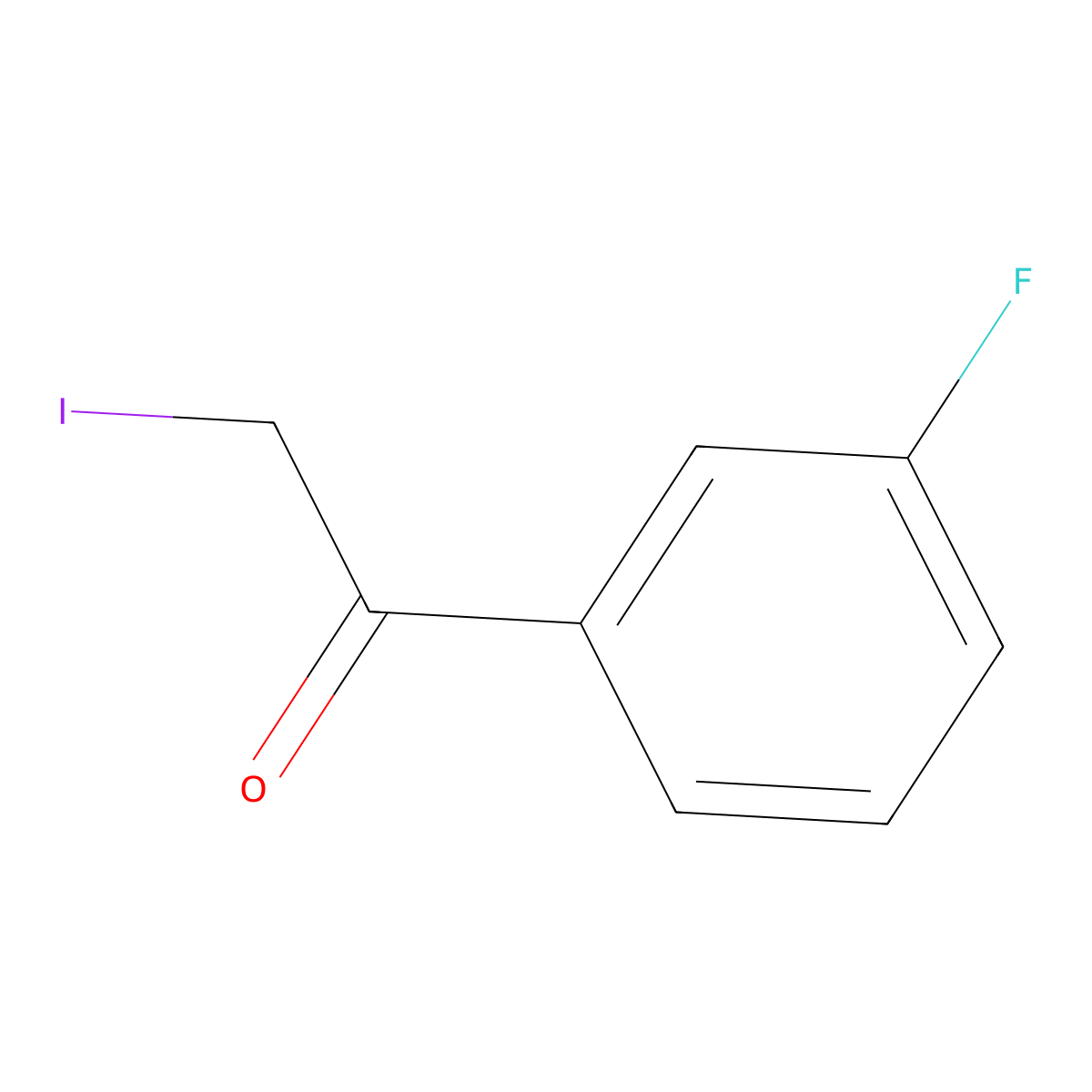 1-(3-Fluorophenyl)-2-iodoethan-1-one molecular structure, CAS 1345692-81-0