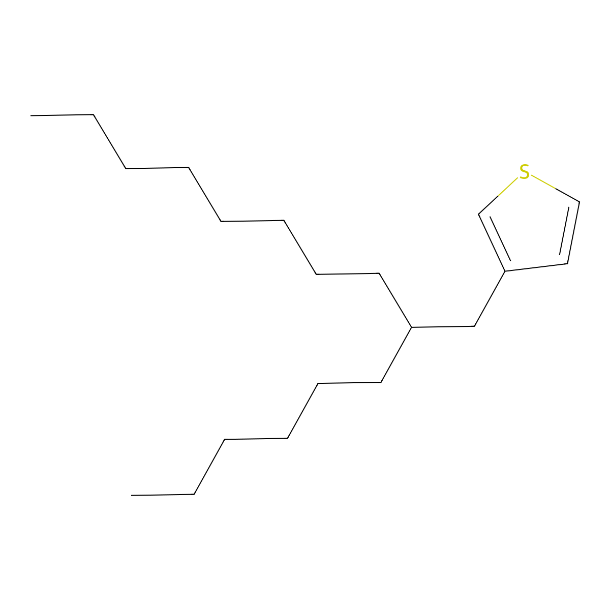 3-(2-Hexyldecyl)thiophene molecular structure, CAS 1345699-92-4